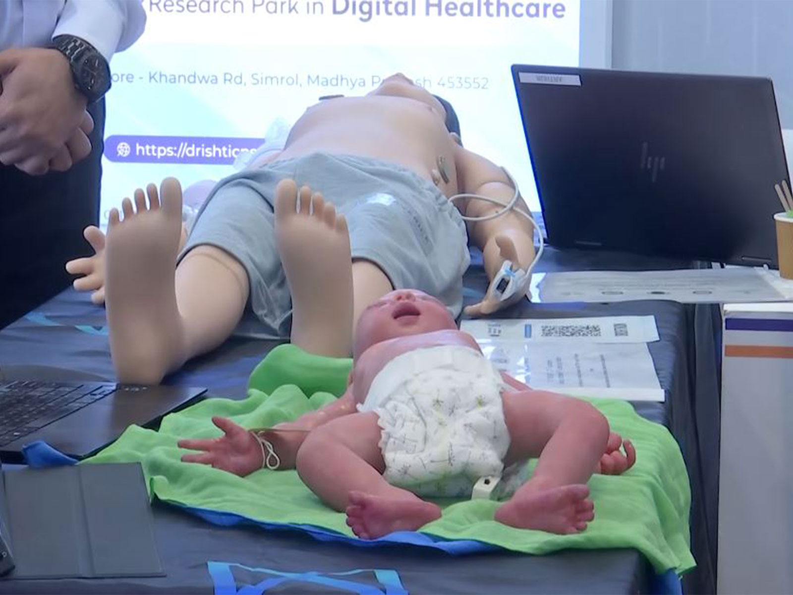 Meet 'LuSI', the 'Made in India' AI-integrated robotic baby revolutionising medical training at AI Impact Summit (Photo/ANI)