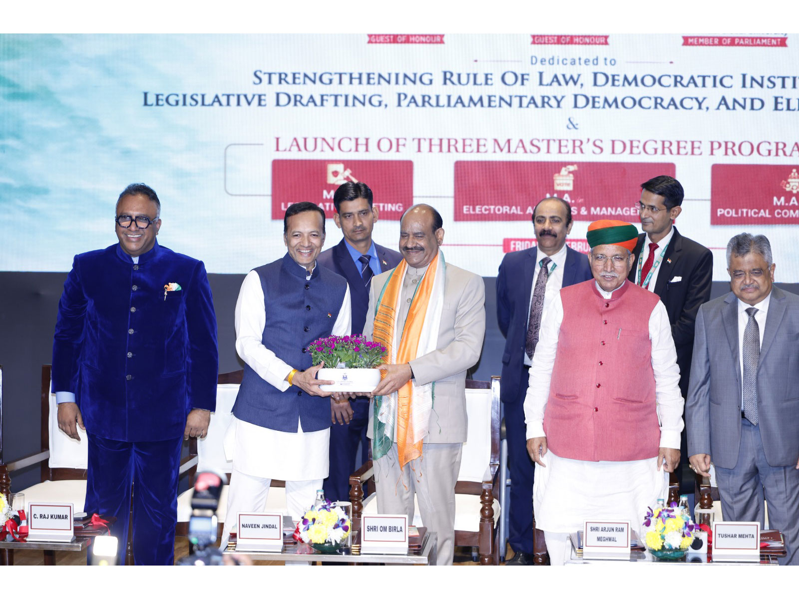 Lok Sabha Speaker and Law Minister Launch JGU’s Three New Masters Degree Programmes