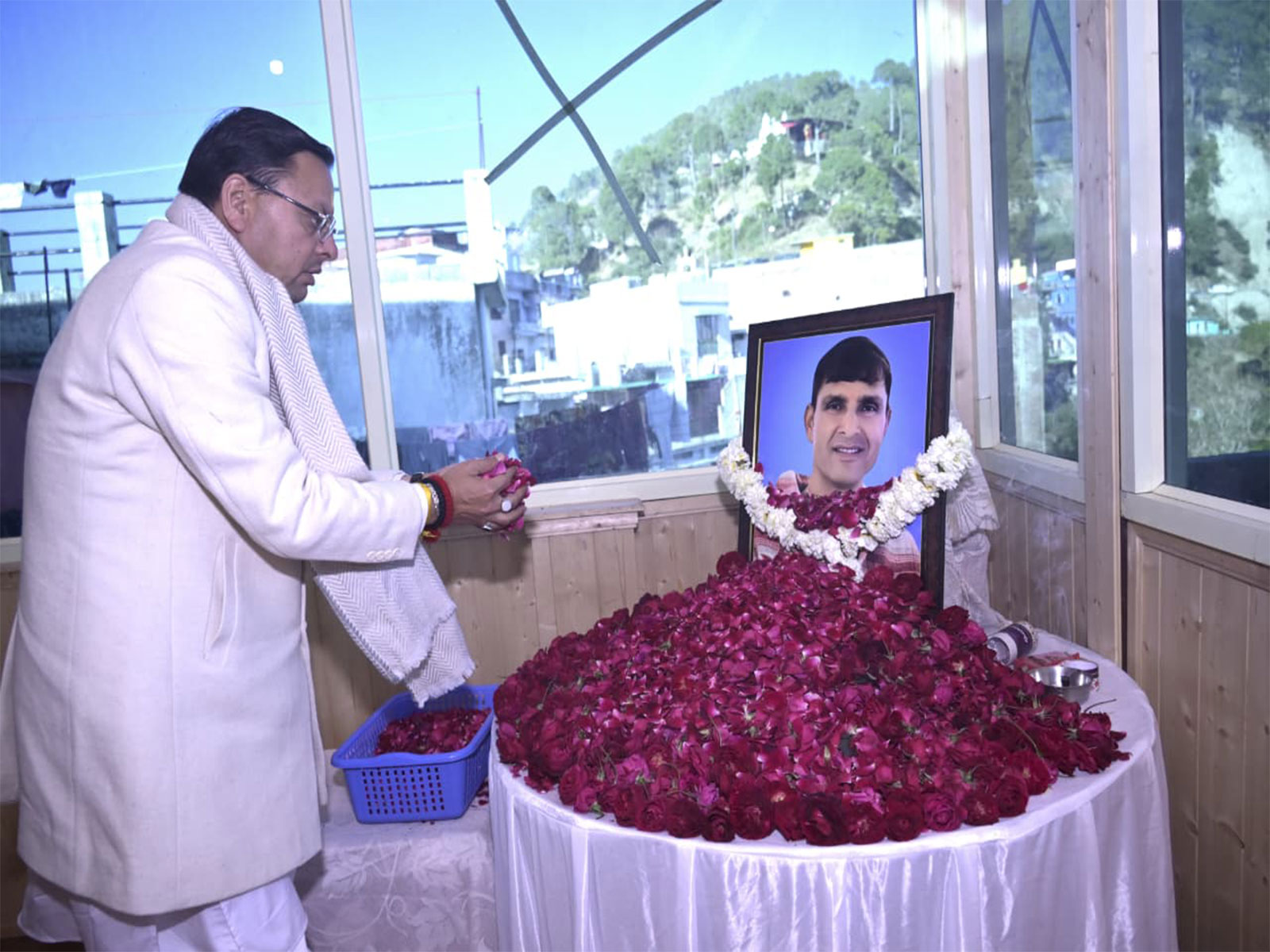 Chief Minister Pushkar Singh Dhami attended the Peepalpani last rites ceremony (Photo/ANI)
