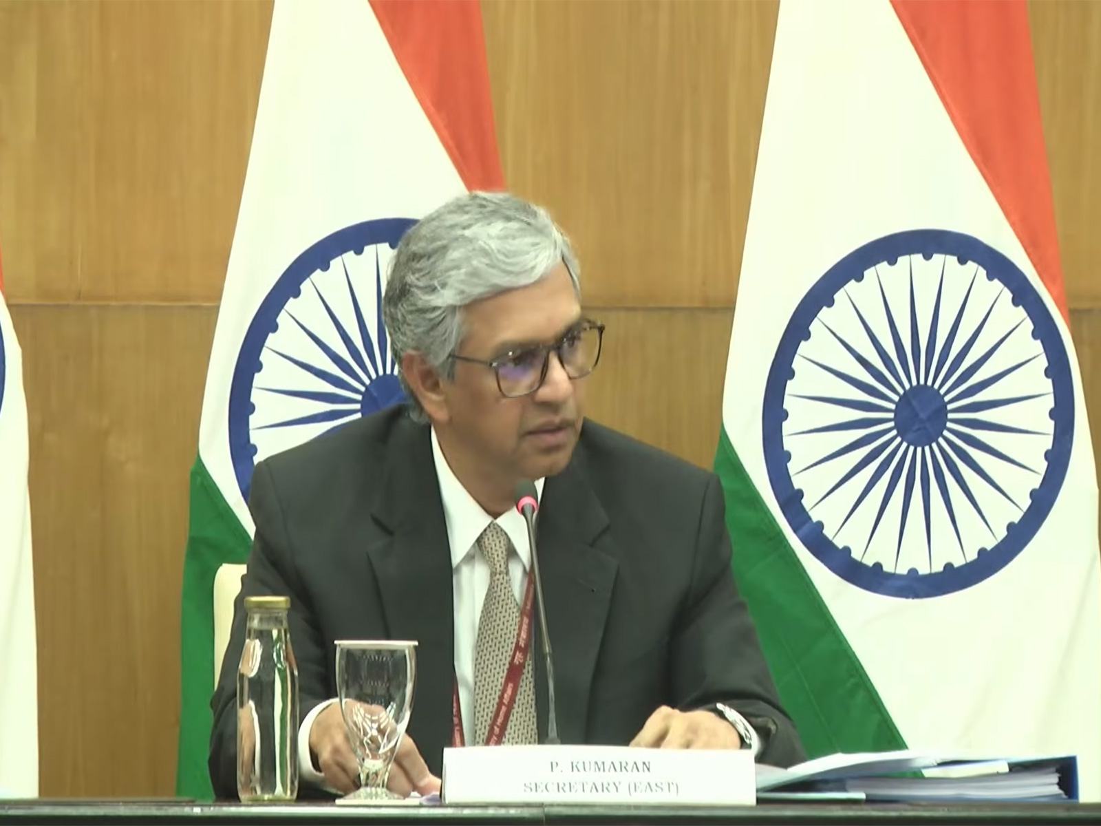 Secretary (East) in the Ministry of External Affairs, P Kumaran (Photo: YouTube@Ministry of External Affairs, India)