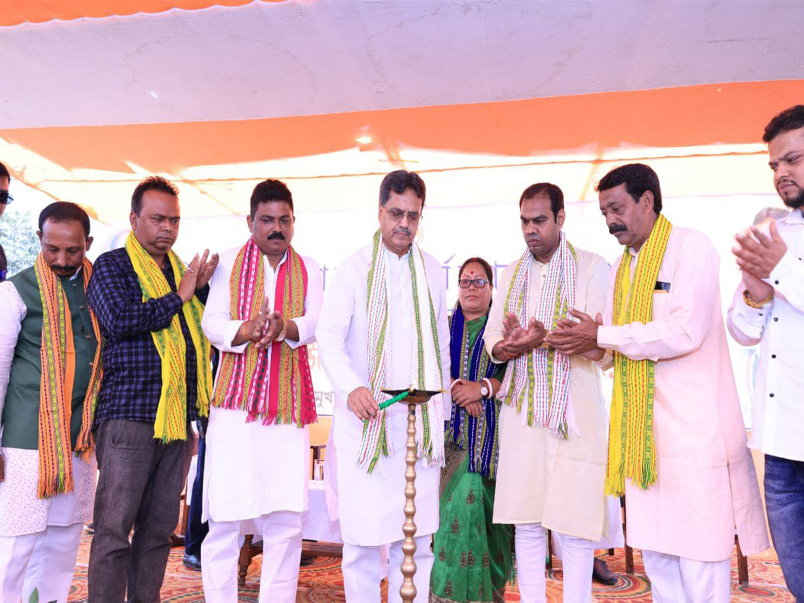 CM Manik Saha unveil the bust of Syama Prasad Mukherjee (Photo/ANI)