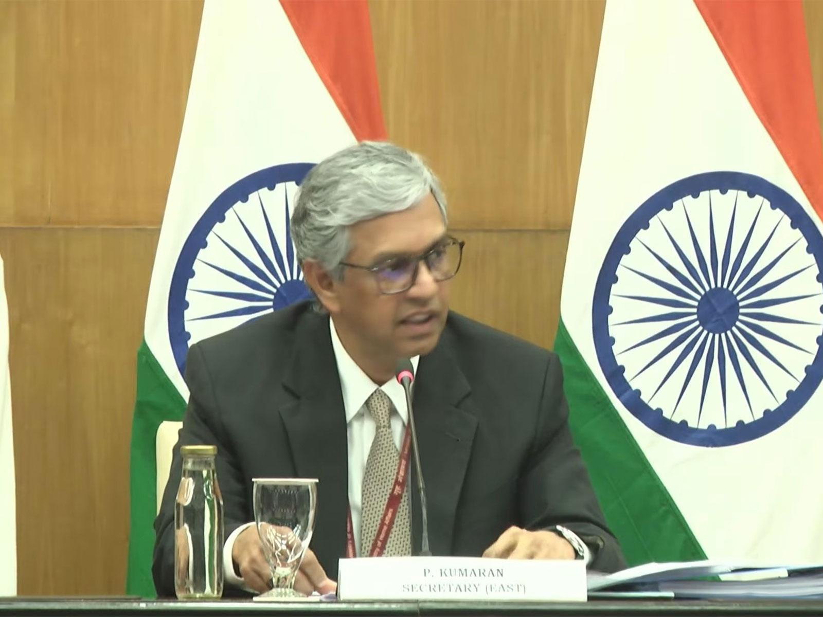 Secretary (East) in the Ministry of External Affairs, P Kumaran (Photo: YouTube@Ministry of External Affairs, India)