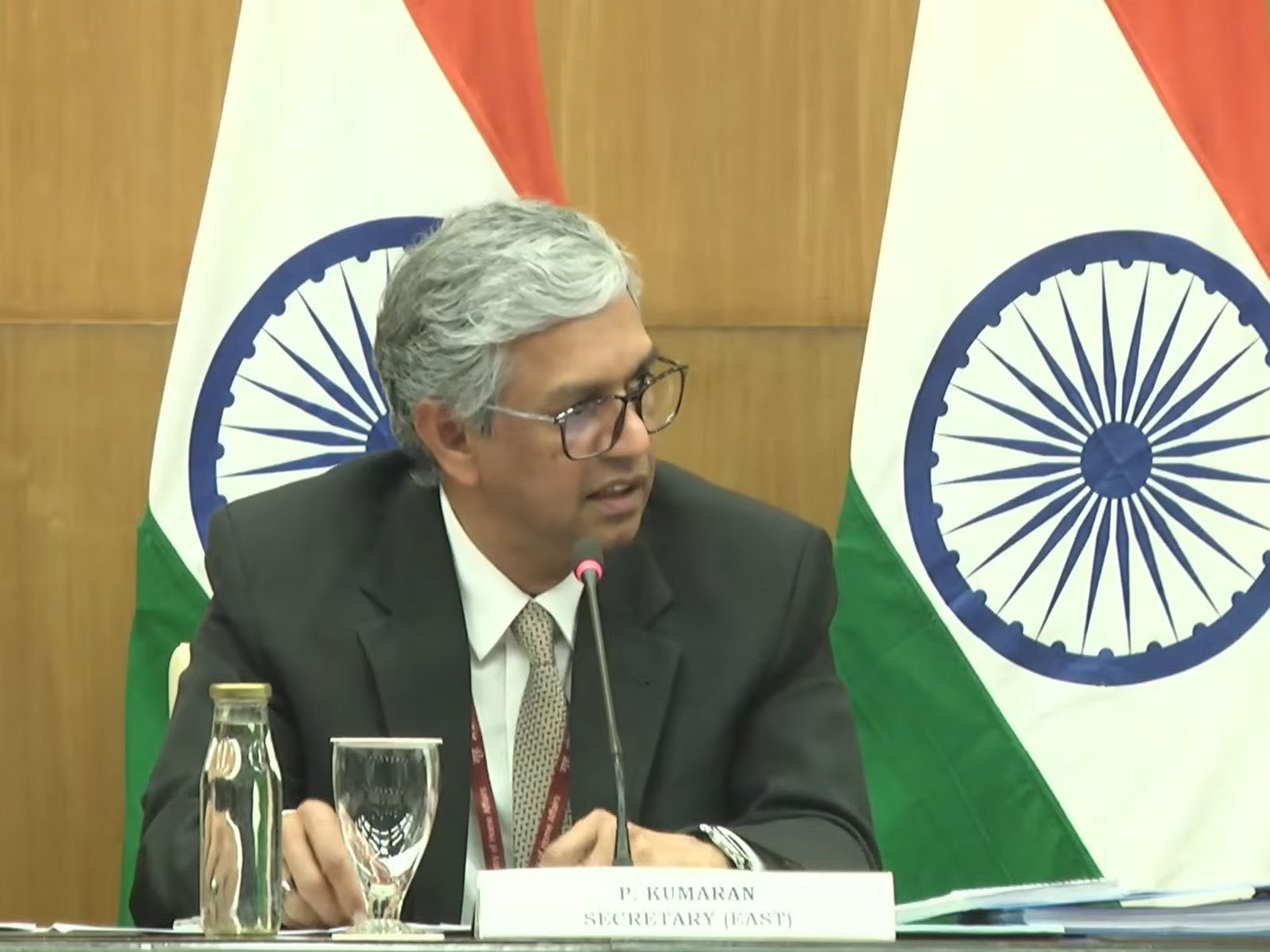 Secretary (East) in the Ministry of External Affairs, P Kumaran (Photo: YouTube@Ministry of External Affairs, India)