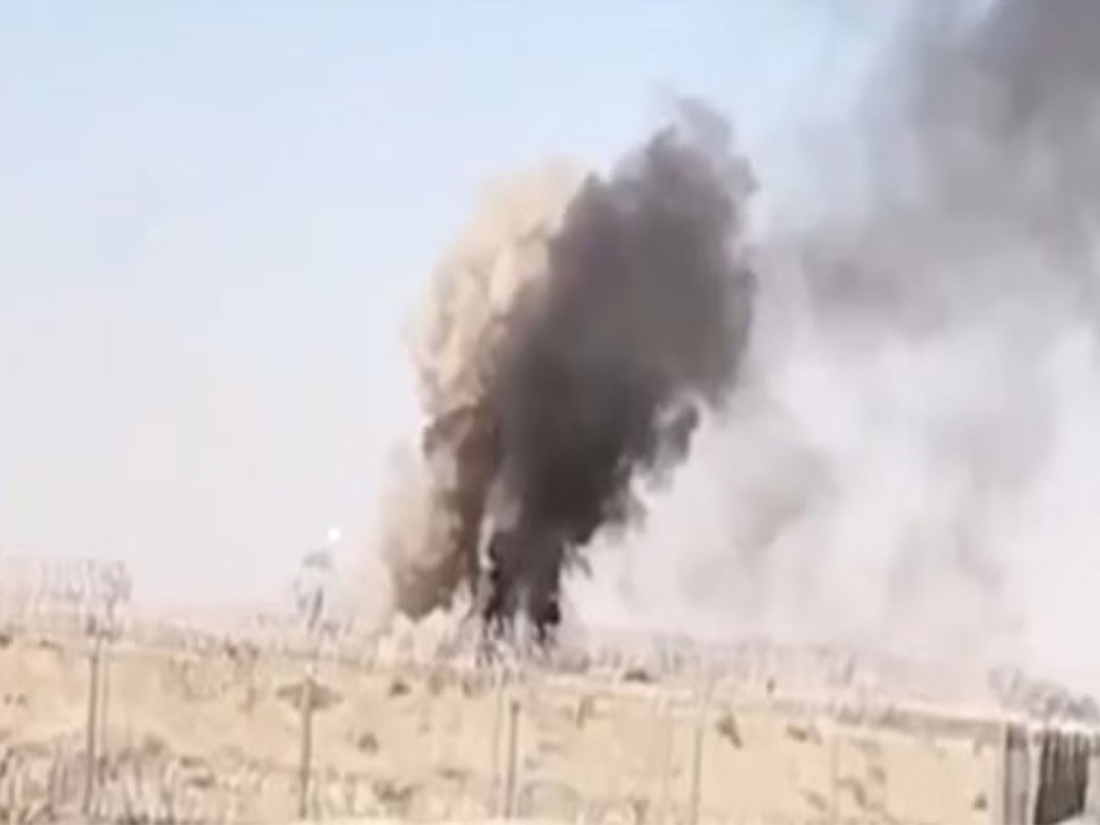 Smoke billows following a drone strike conducted by Pakistani forces on an Afghan Taliban border post in Spin Boldak. (File Photo/Reuters)