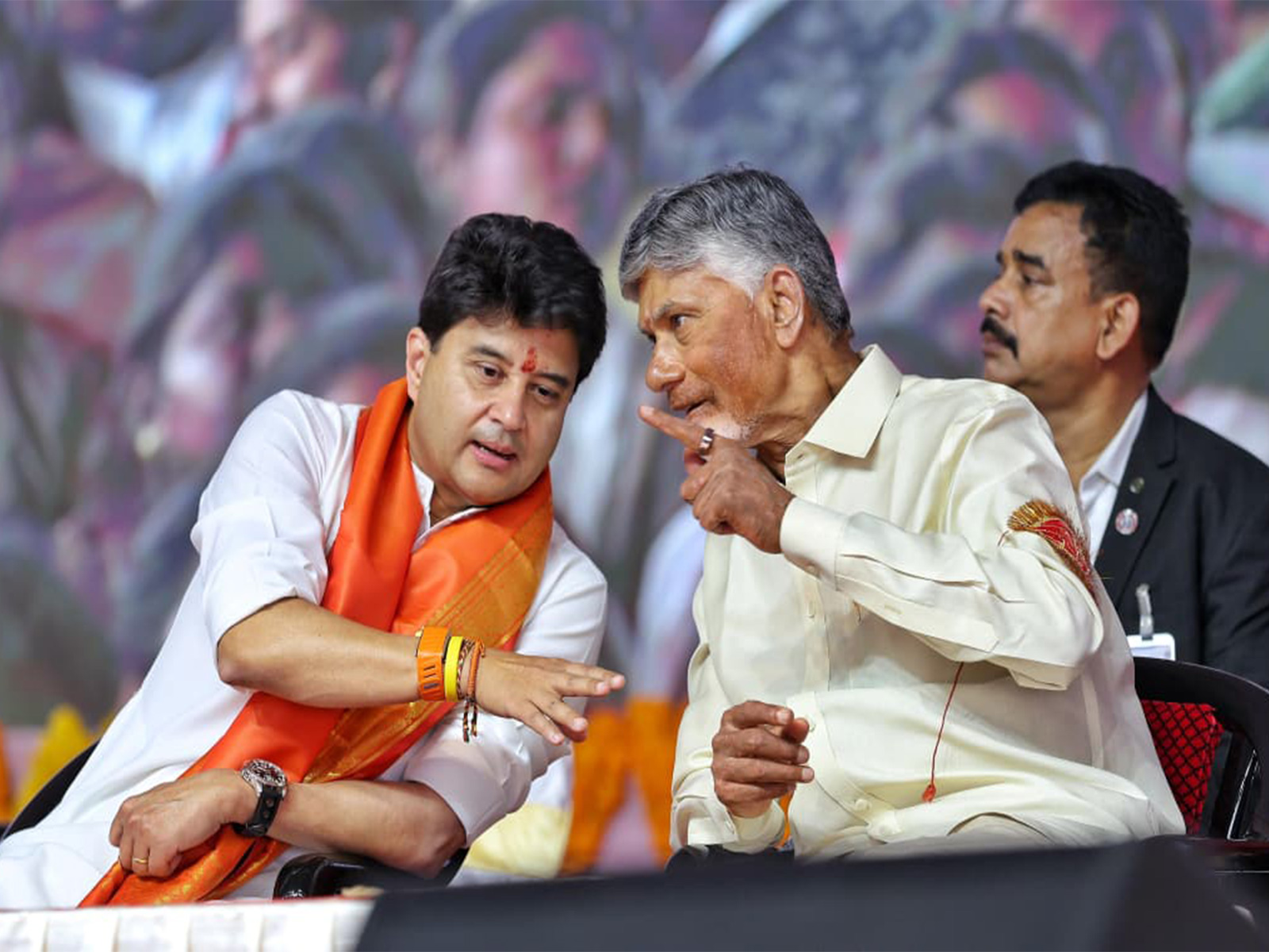 Union Minister for Communications and DoNER, Jyotiraditya Scindia and Andhra Pradesh Chief Minister, N. Chandrababu Naidu (Photo/ @JM_Scindia)