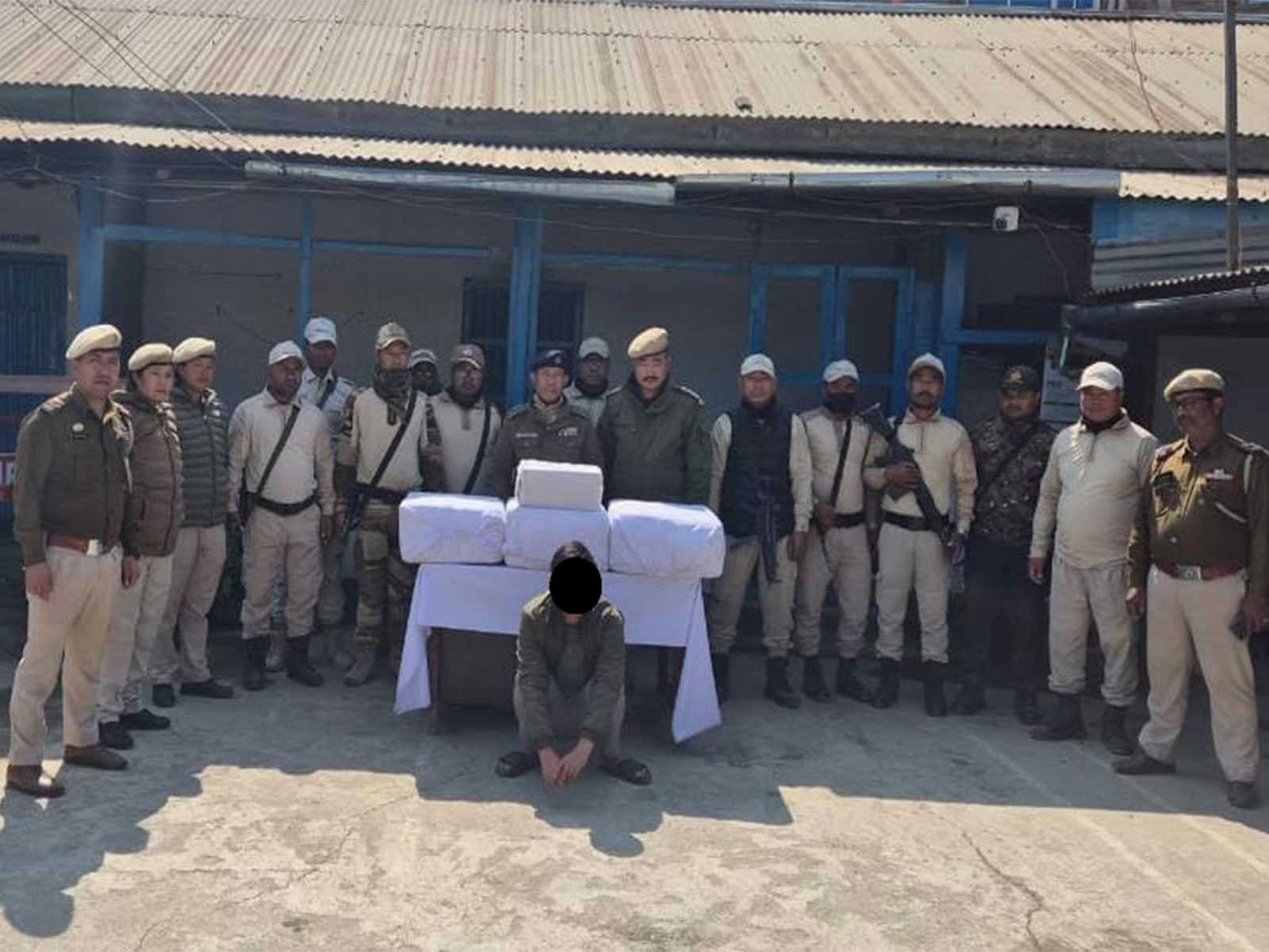 Manipur Police arrests one along with 730 bottles of Codeine Phosphate Syrup (Photo/Manipur Police) Manipur Police arrests one along with 730 bottles of Codeine Phosphate Syrup (Photo/Manipur Police)