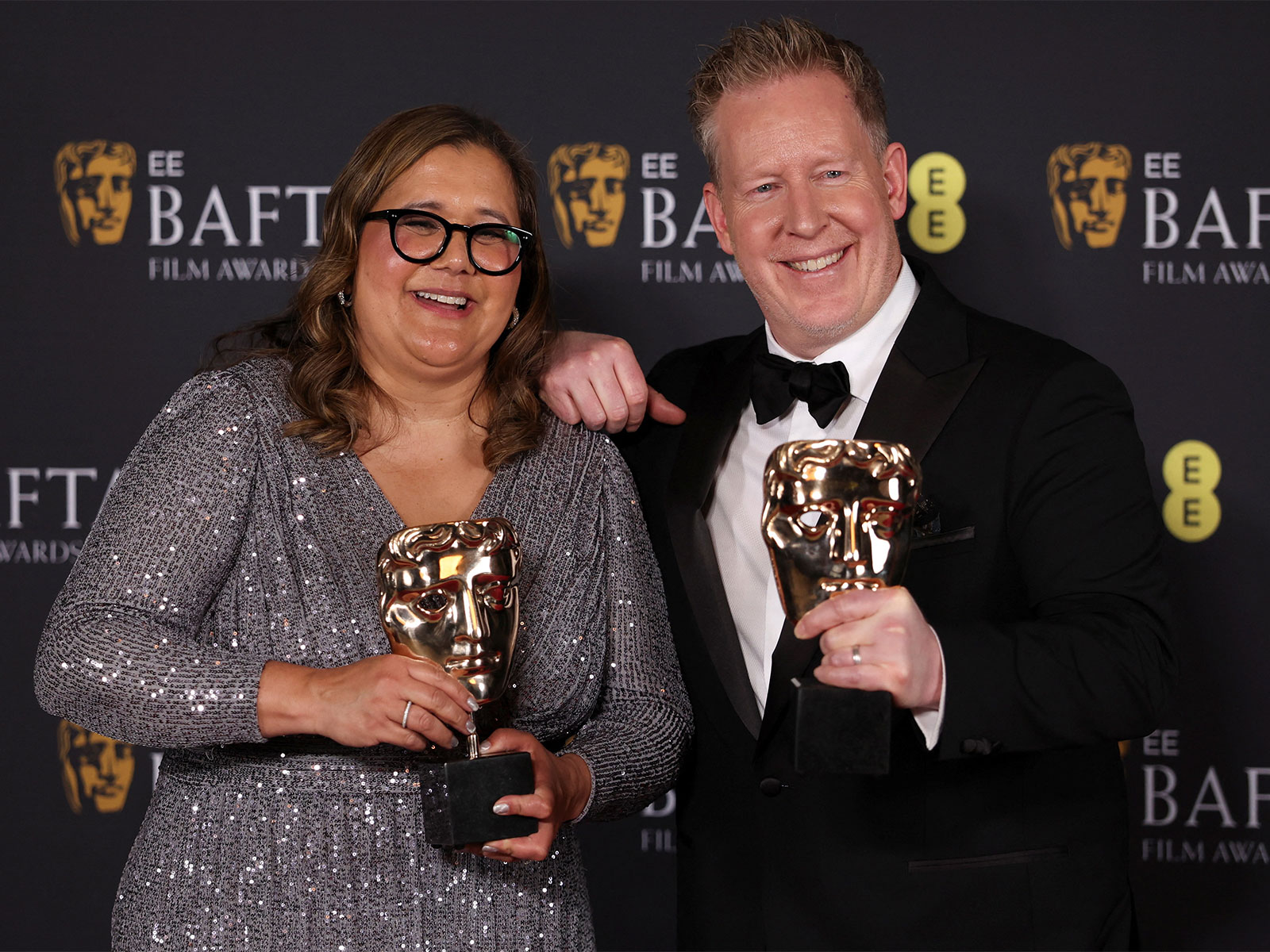 Producer Yvett Merino and co-creator Jared Bush (Photo/Reuters)