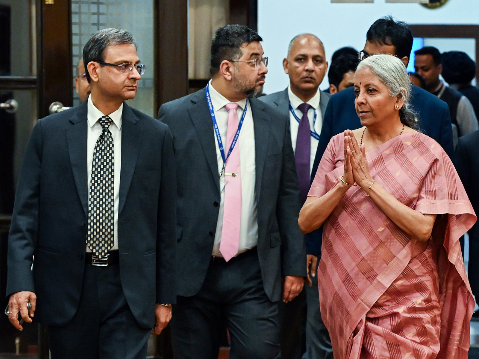 Union Finance Minister held the customary post-Budget meeting with the Central Board of Directors of the RBI. (Photo: ANI) Union Finance Minister held the customary post-Budget meeting with the Central Board of Directors of the RBI. (Photo: ANI)