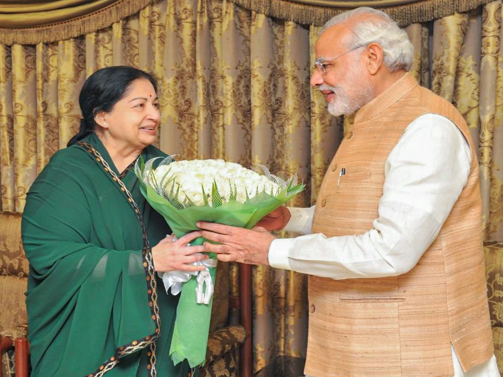 Prime Minister Narendra Modi with former Tamil Nadu Chief Minister J Jayalalithaa (File Photo/ANI)
