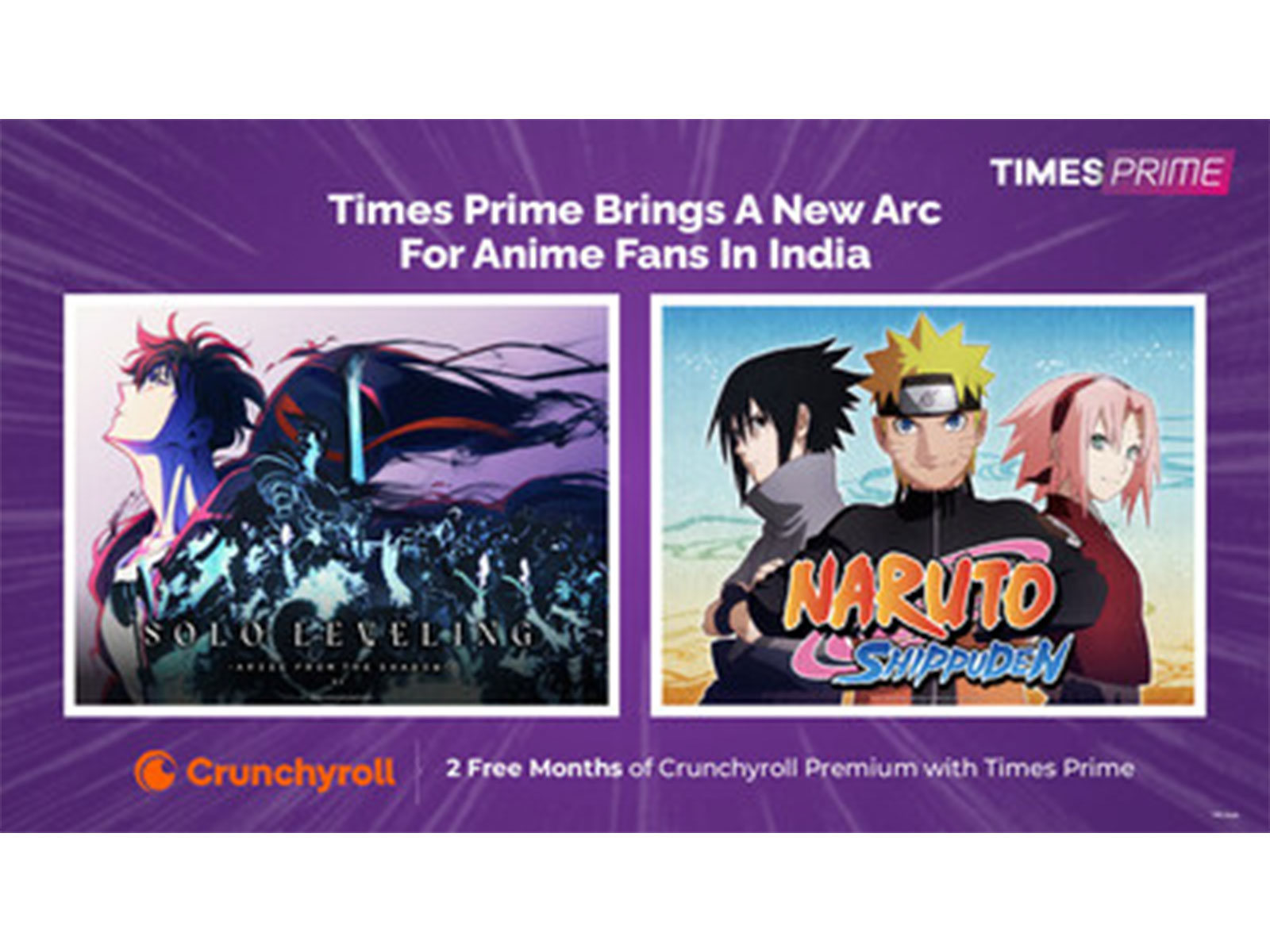 2 Free Months of Crunchyroll Premium with Times Prime