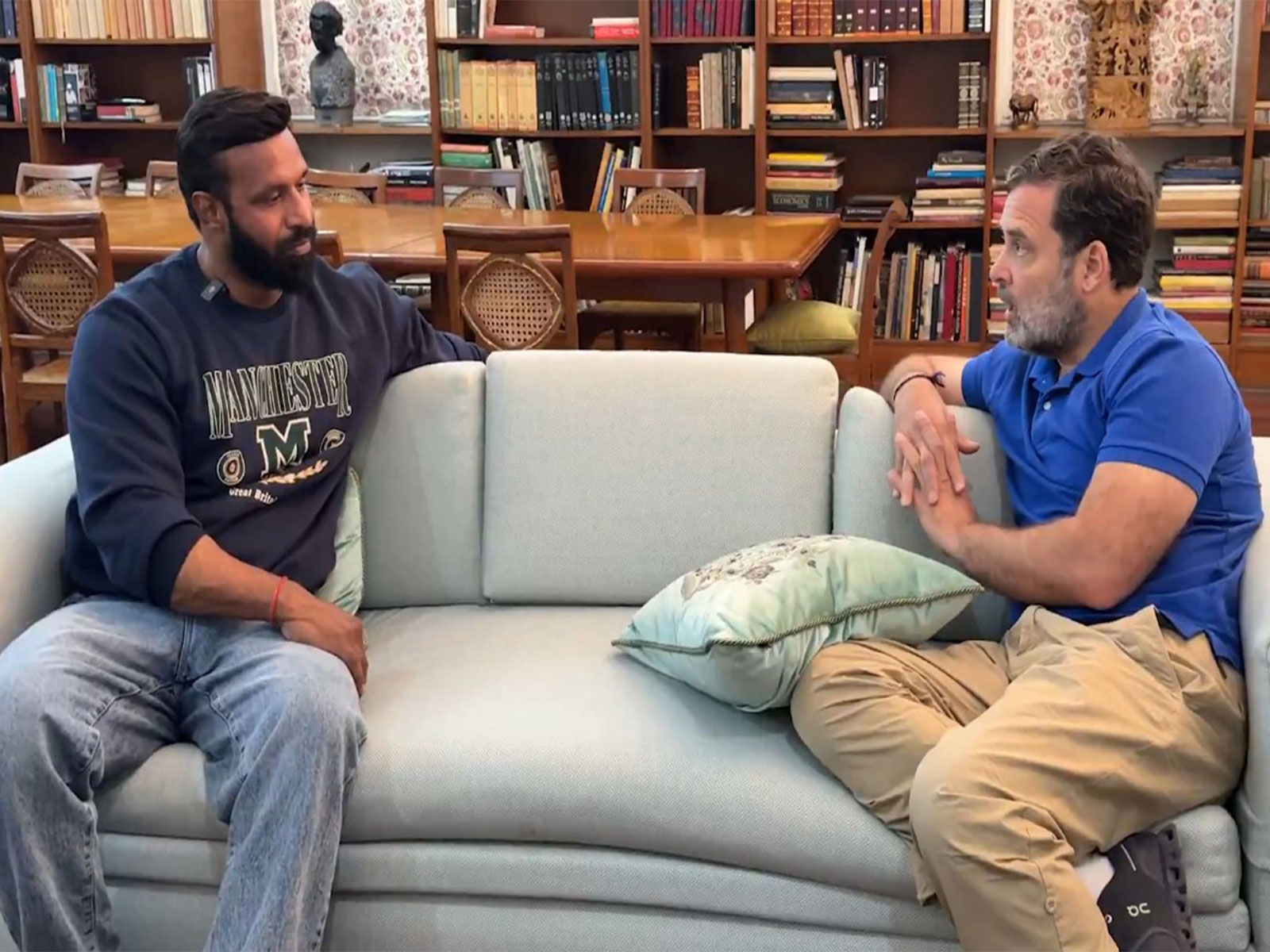 LoP Lok Sabha Rahul Gandhi meets Uttarakhand Gym Trainer Deepak (Photo/X/@rahulgandhi)