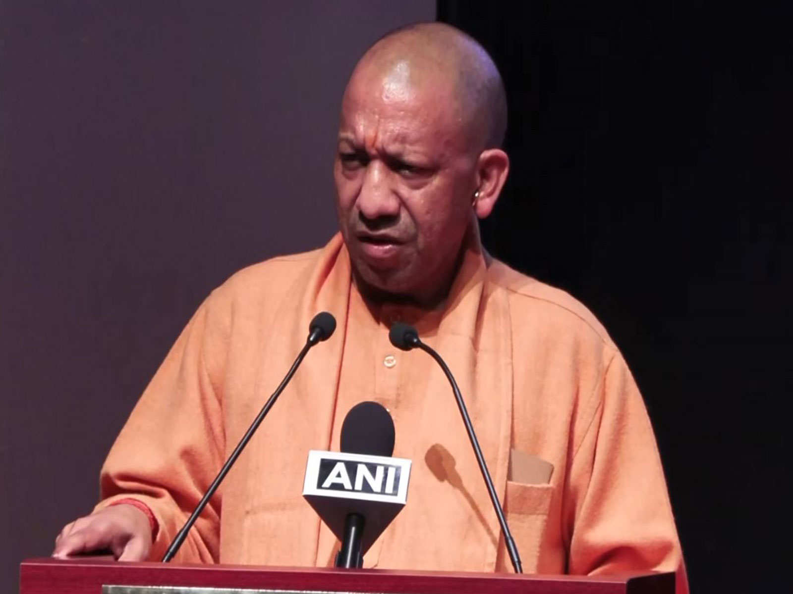 Uttar Pradesh Chief Minister Yogi Adityanath addresses Indian diaspora in Tokyo. (Photo/ANI)
