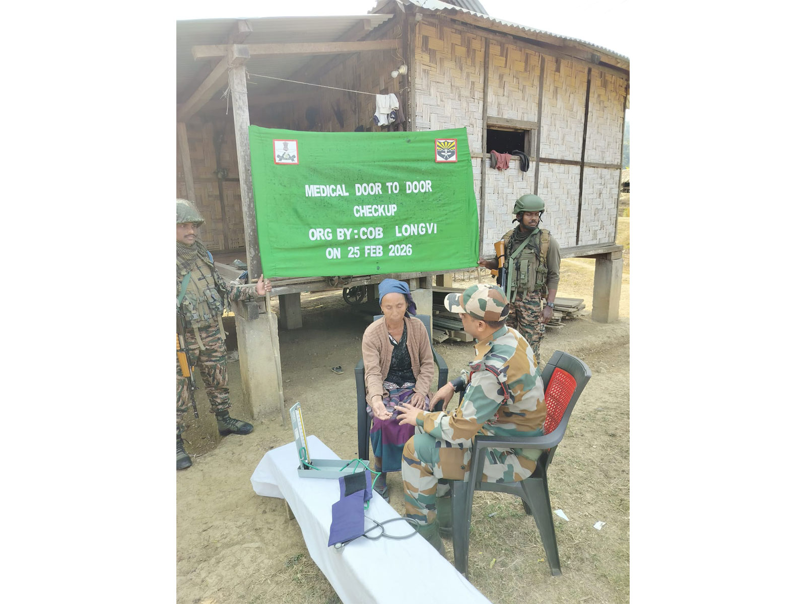 Assam Rifles Conducts Door‑To‑Door Medical Check‑Up at Changlang (Photo/Assam Rifles)
