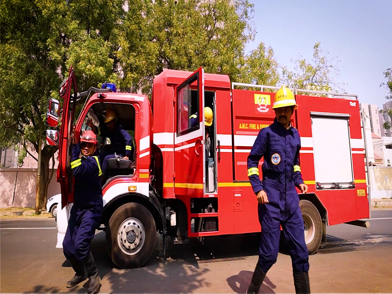 Ahmedabad’s firefighters who stand guard beyond spotlight. (Photo/ANI) Ahmedabad’s firefighters who stand guard beyond spotlight. (Photo/ANI)