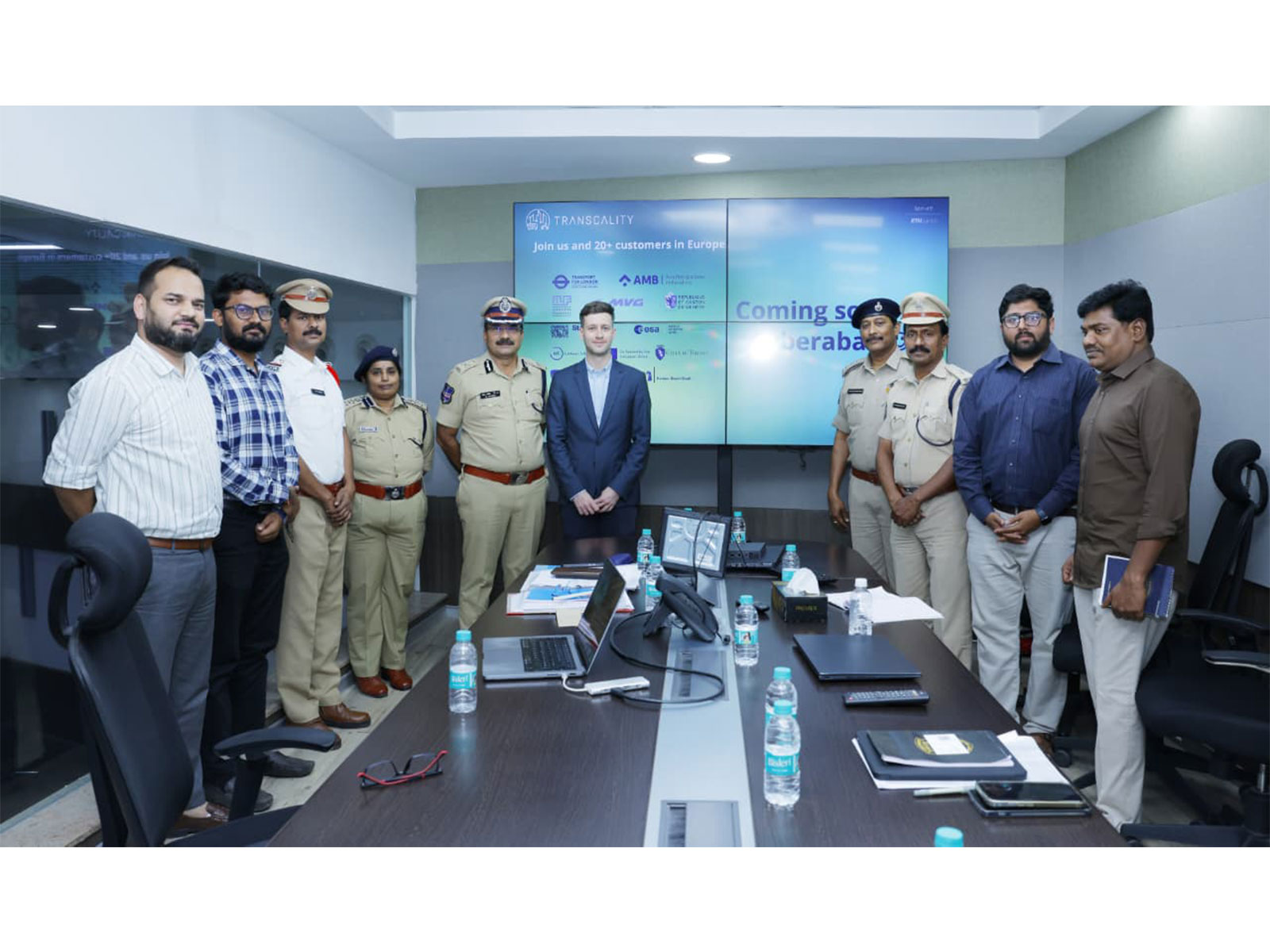 CP Cyberabad M Ramesh with Transcality CEO Lucan Ambul (Photo/Cyberabad Police PRO)
