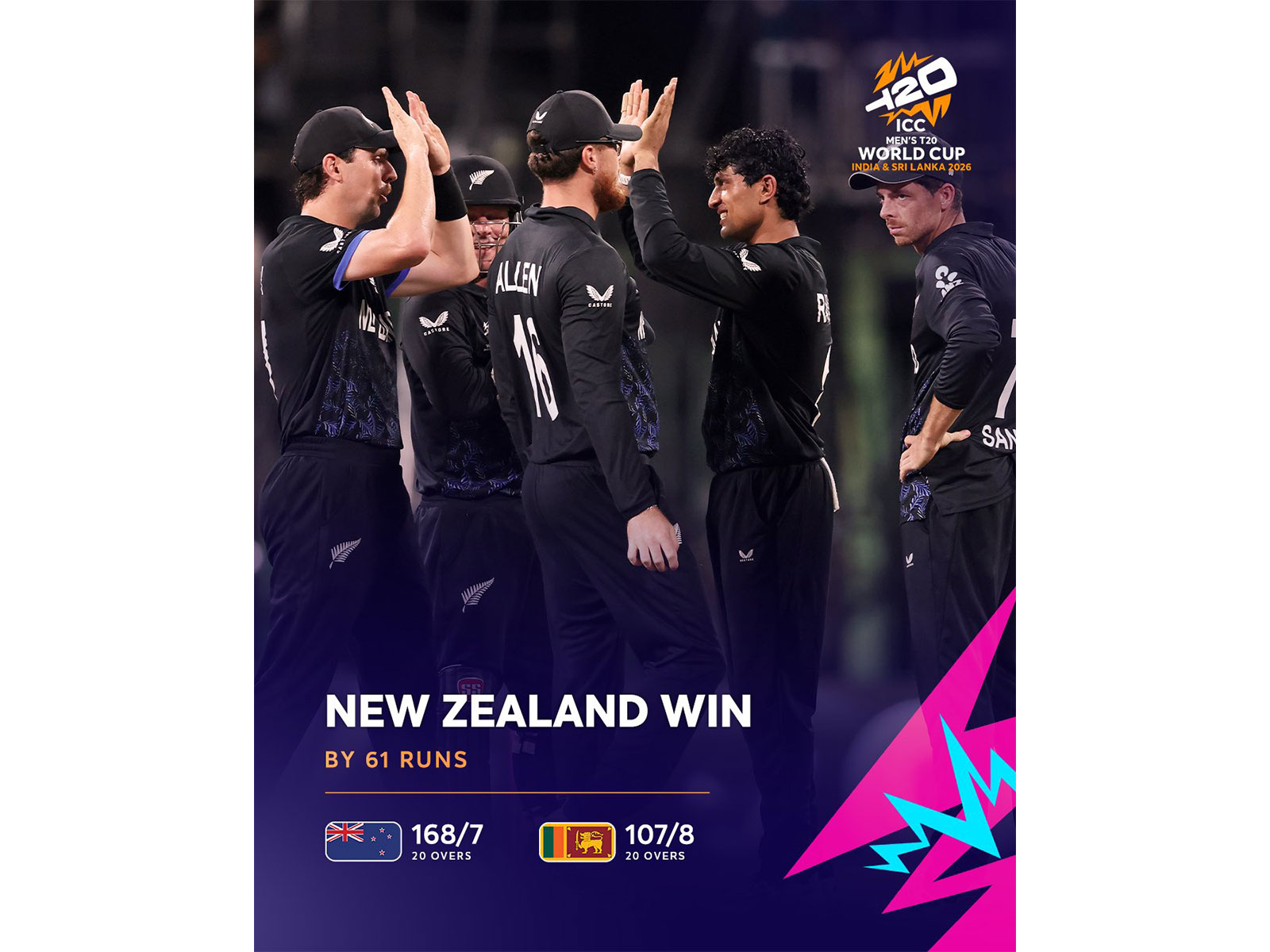 
    T20 WC: All-round shows from Rachin, Santner take NZ close to SFs
    