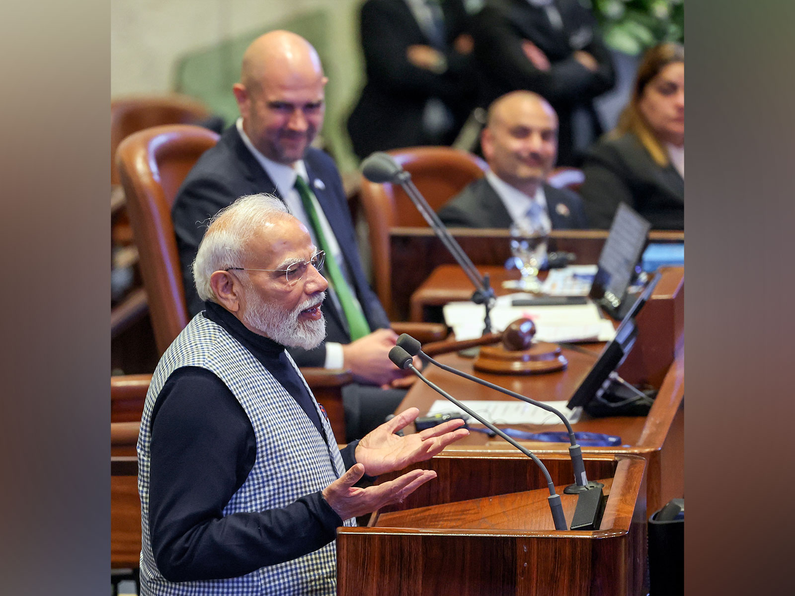 PM Modi addressing the Knesset (Photo/ANI)
