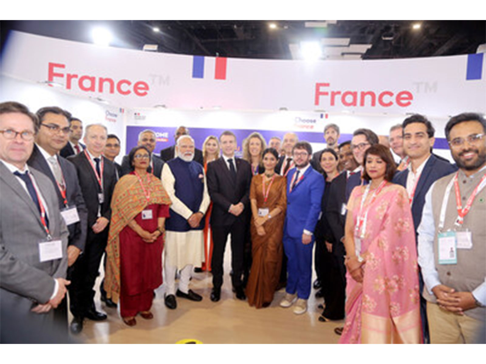 Visit of President Emmanuel Macron and Prime Minister Narendra Modi at the French Pavilion