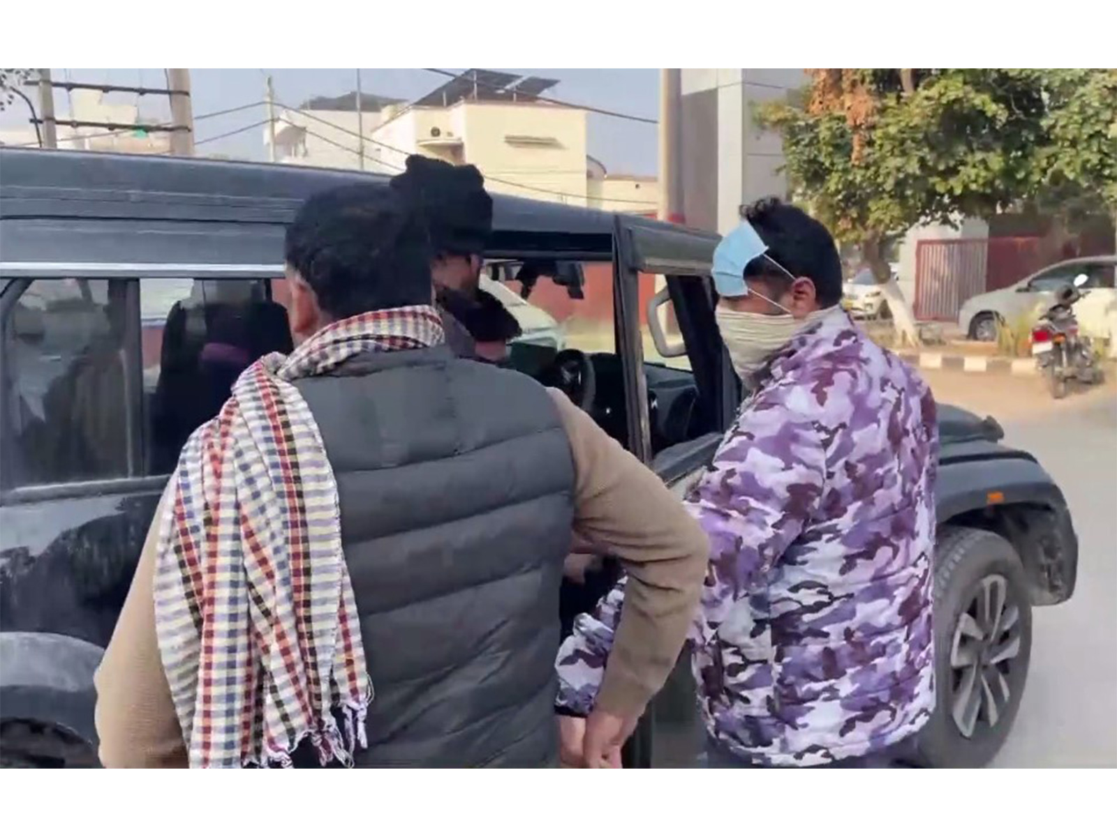 Delhi Police along with three accused leave from Ambala hospital after checkup (Photo/ANI) Delhi Police along with three accused leave from Ambala hospital after checkup (Photo/ANI)