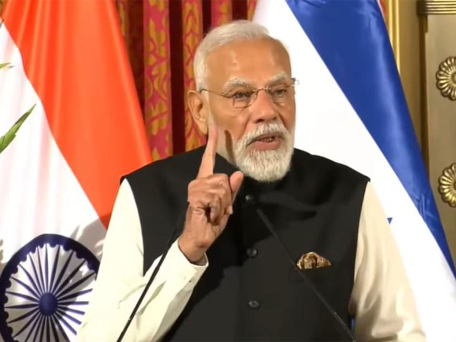 PM Modi and Israeli PM Netanyahu during joint presser (Photo/Youtube @MEAIndia)