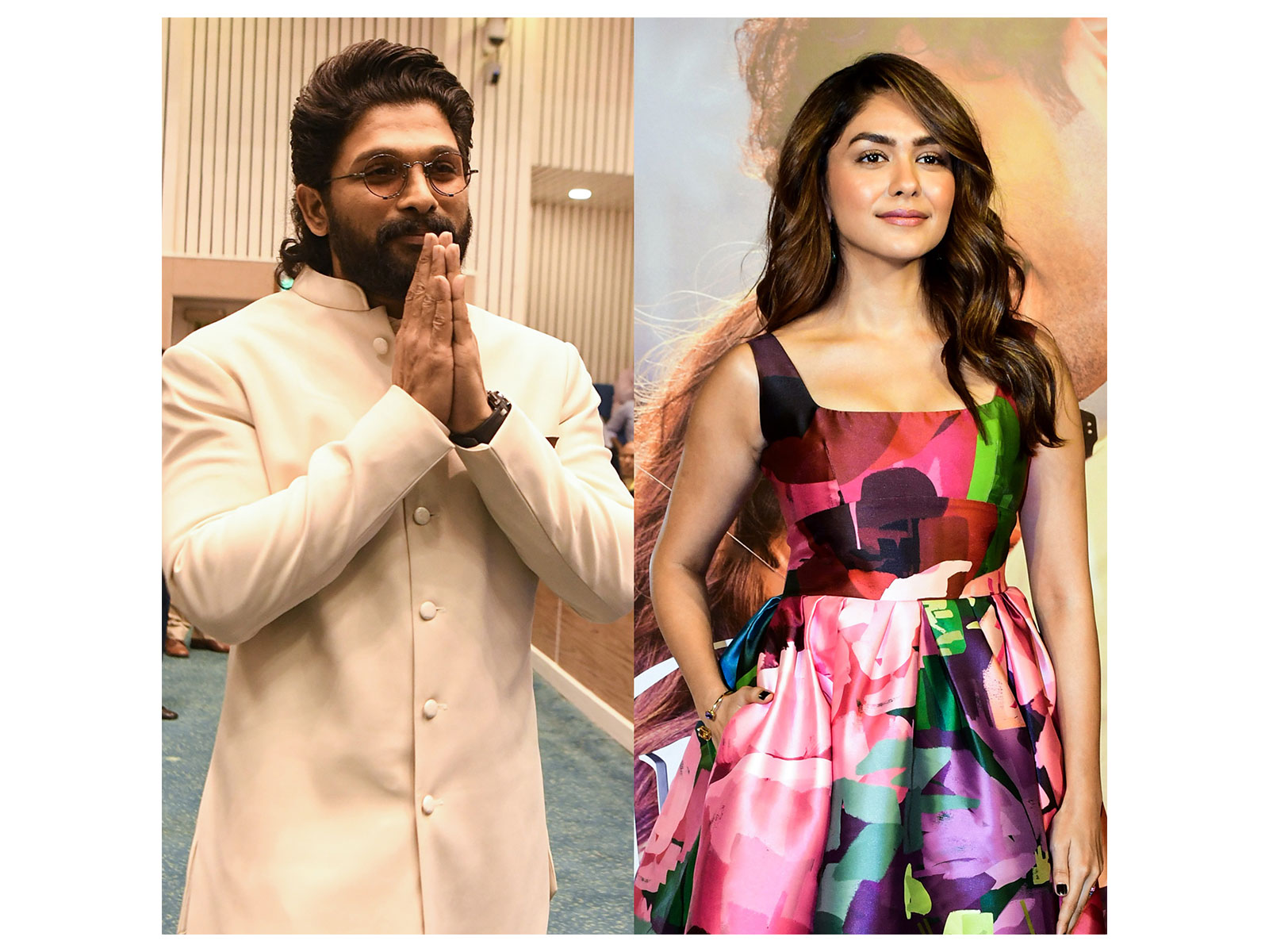 Allu Arjun, Mrunal Thakur (File photo/ANI)