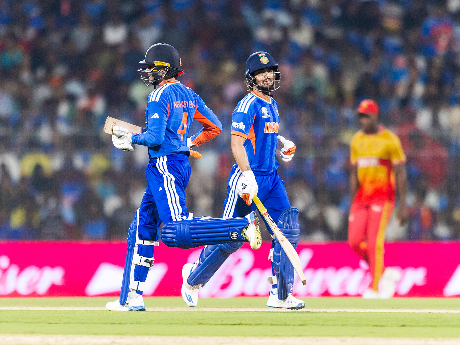 Abhishek Sharma and Ishan Kishan in action. (Photo: ANI)