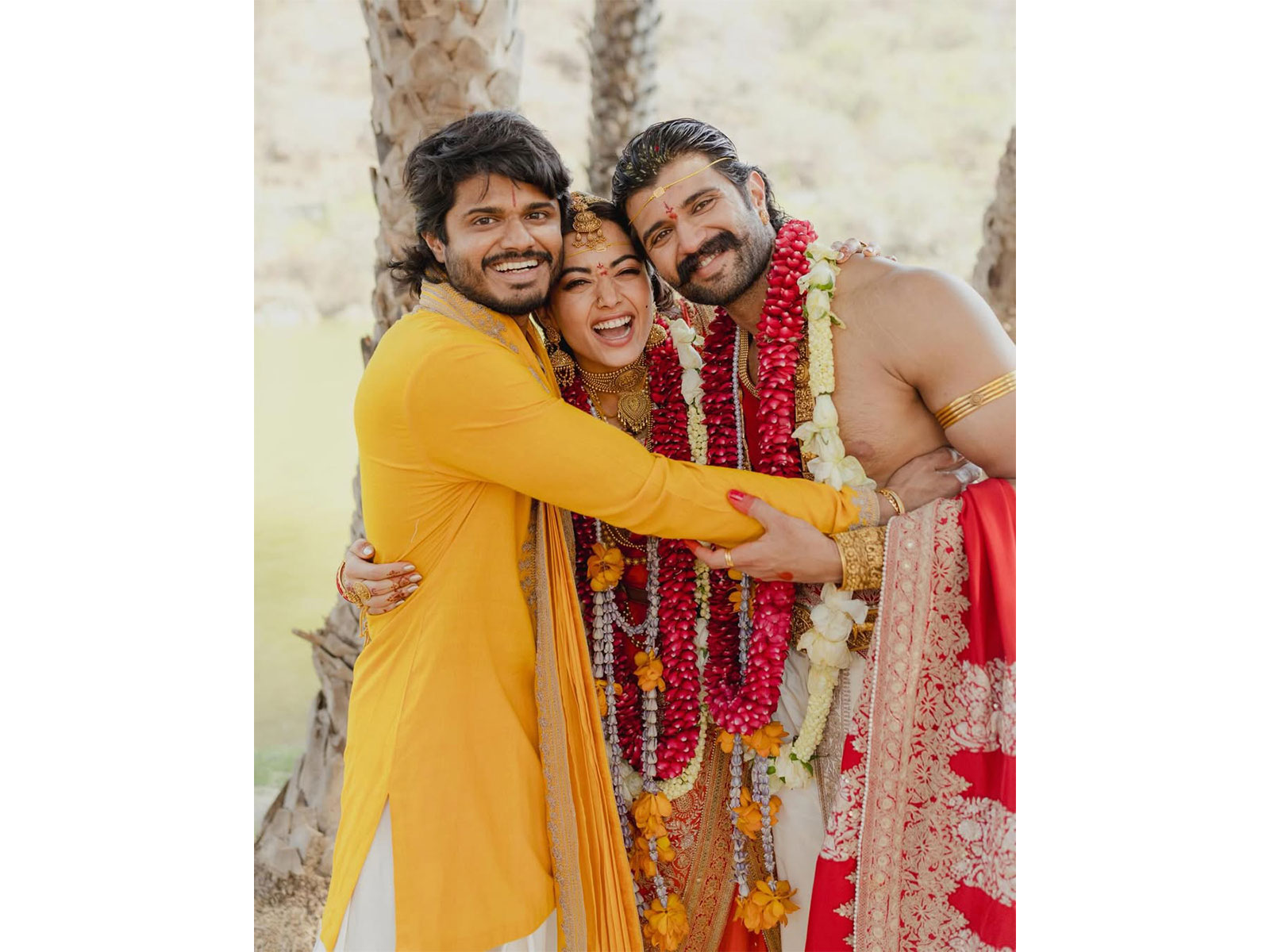 Anand Deverakonda greets Vijay-Rashmika (Photo/Instagram@ananddeverakonda)