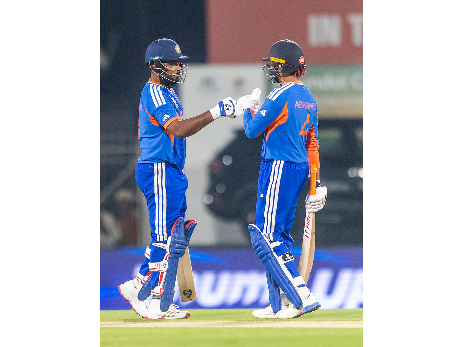 Abhishek Sharma and Sanju Samson. (Photo/ANI) 