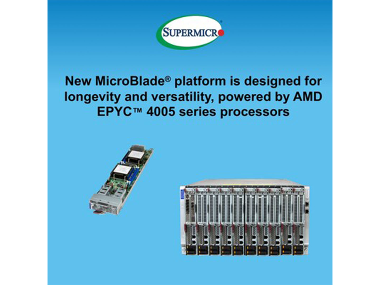 Supermicro Introduces Industry's Highest Density AMD EPYC™ 4005 Series MicroBlade® for Cloud, Edge, and SaaS Workloads  