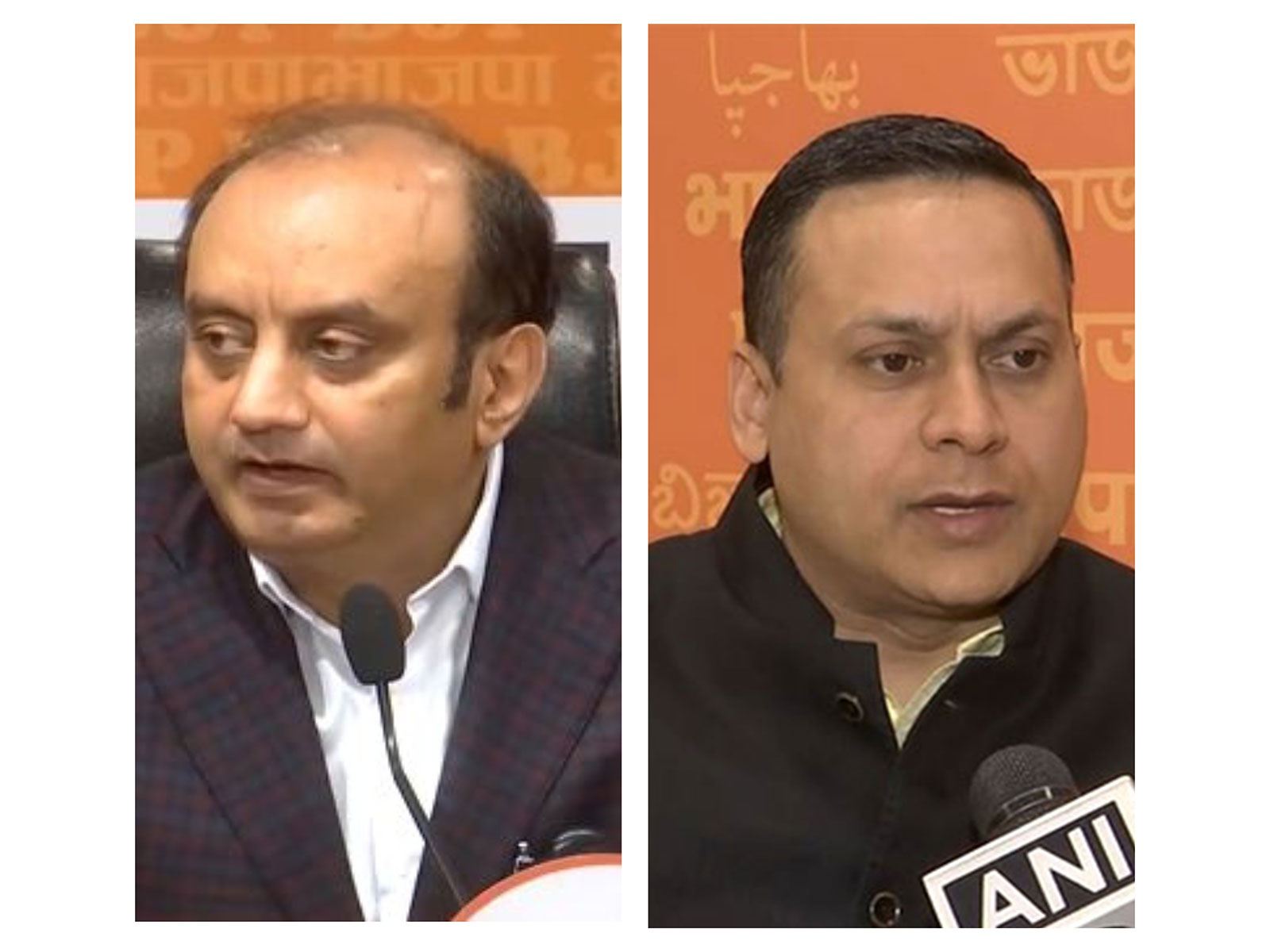 BJP leaders Sudhanshu Trivedi and Amit Malviya (Photo/ANI)