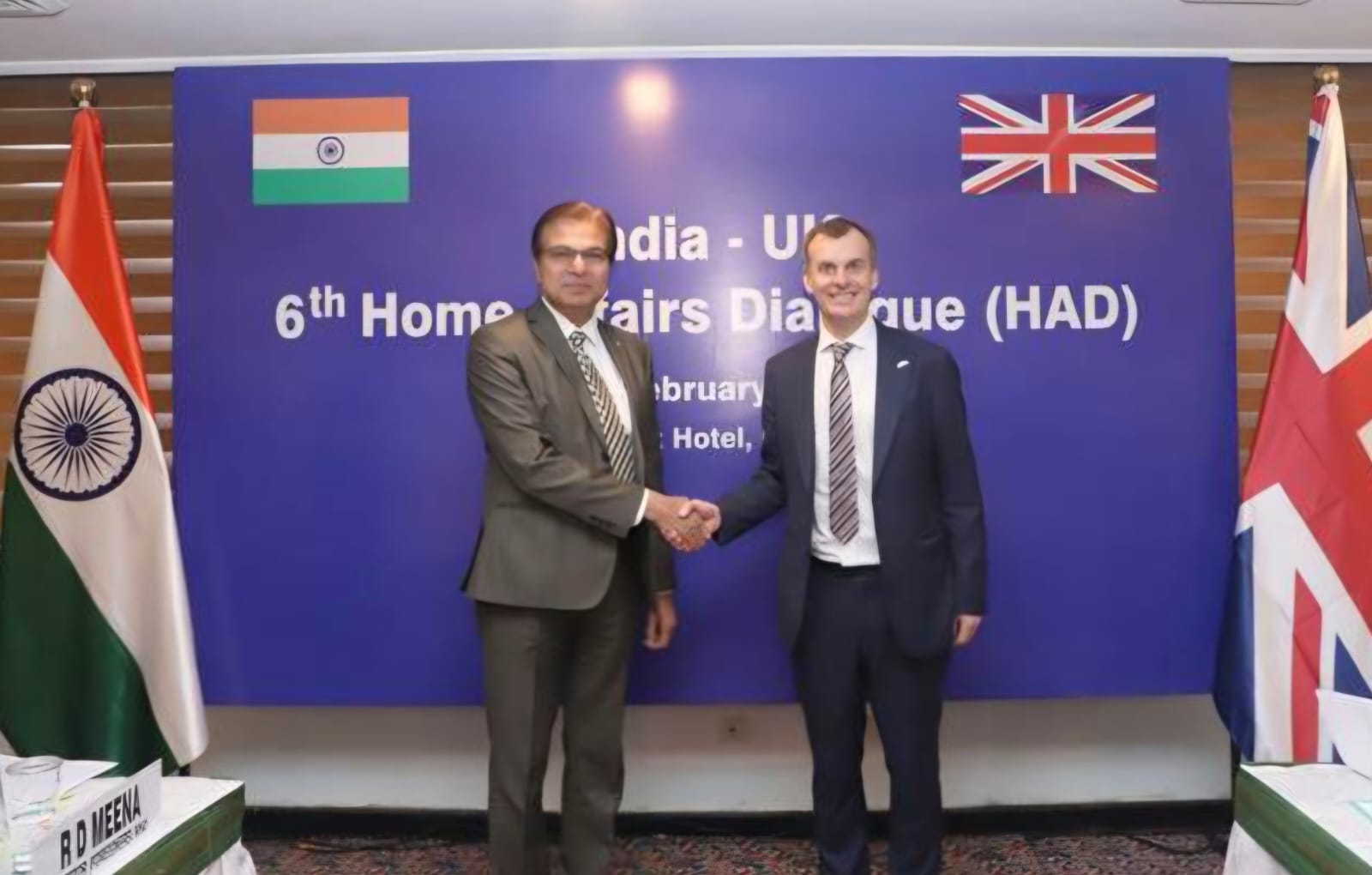 Officials from India and the United Kingdom during the 6th India-UK Home Affairs Dialogue in New Delhi. (Image Source: MHA)