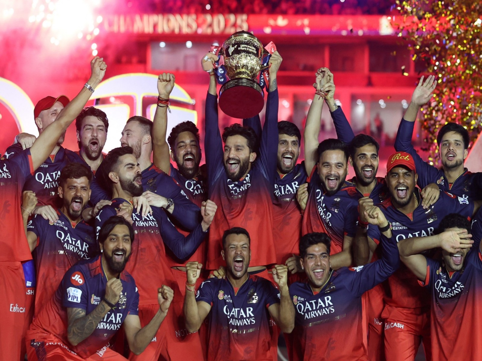 RCB players celebrating (Photo: Reuters)