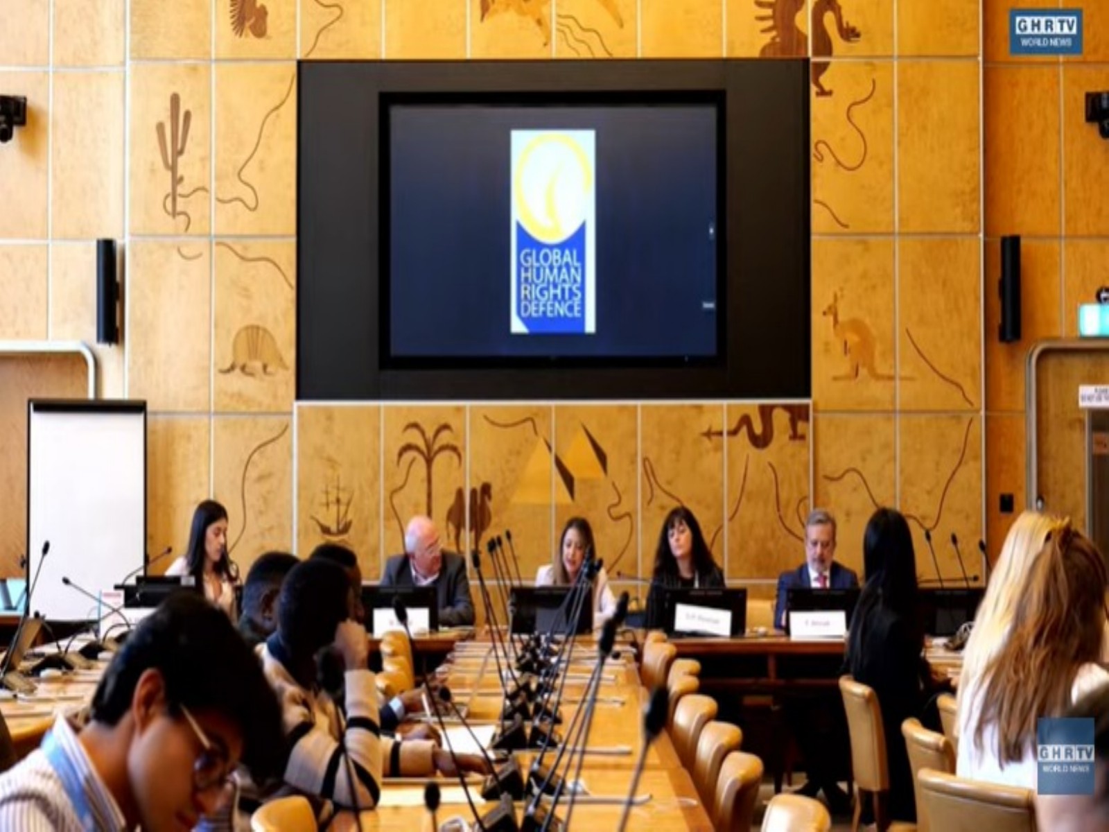 Simin Fahandej, Representative of the Baha’i International Community’s United Nations Office in Geneva, speaks during the 61st UNHRC session side event on blasphemy laws. (Image Source: Photo/YouTube)