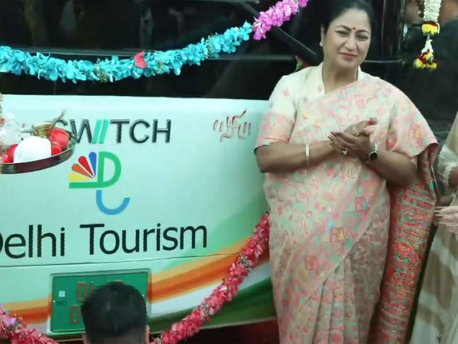 CM Rekha Gupta launches double-decker bus service in Delhi (Photo/ANI)