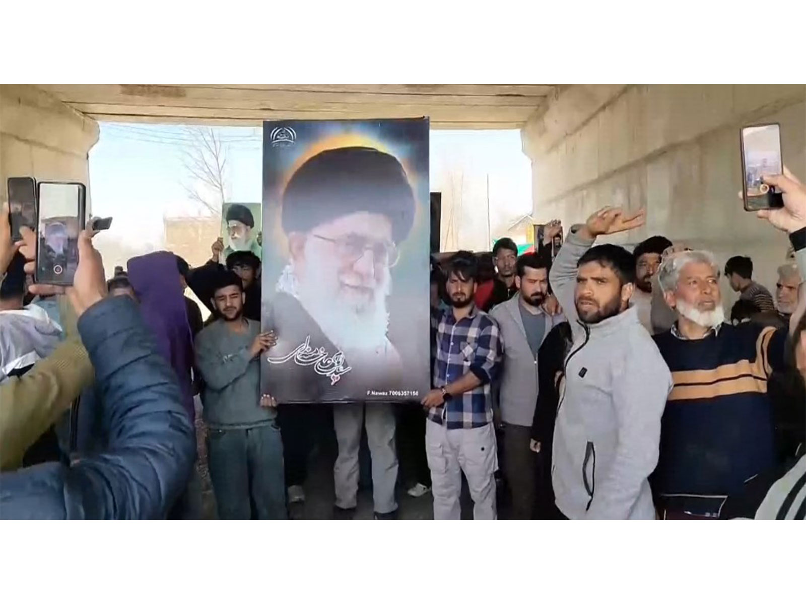 Shia Muslims in Budgam protest agianst US, Israel strikes on Iran (Photo/ANI)