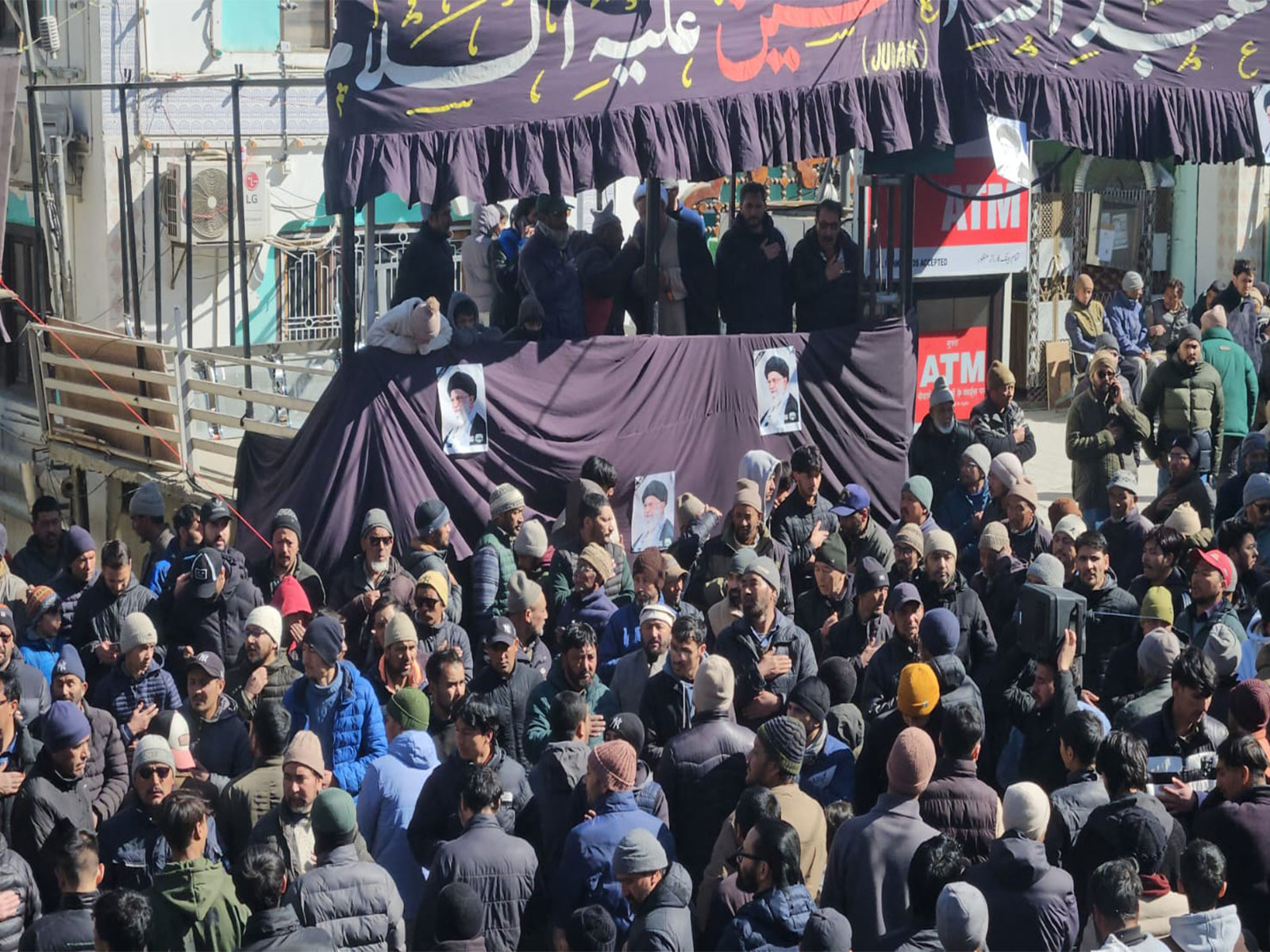 People in Ladakh mourn death of Ayatollah Ali Khamenei (Photo/ANI)