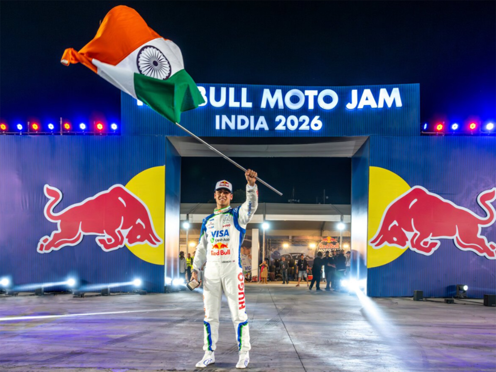 Arvind Lindblad with Indian flag (Photo: Red Bull)