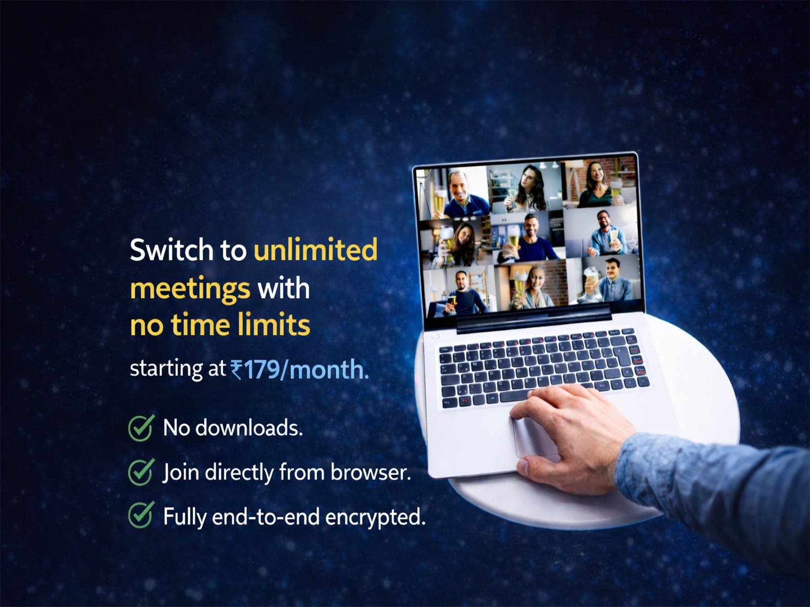 AONMeetings: Unlimited meetings, No time limits
