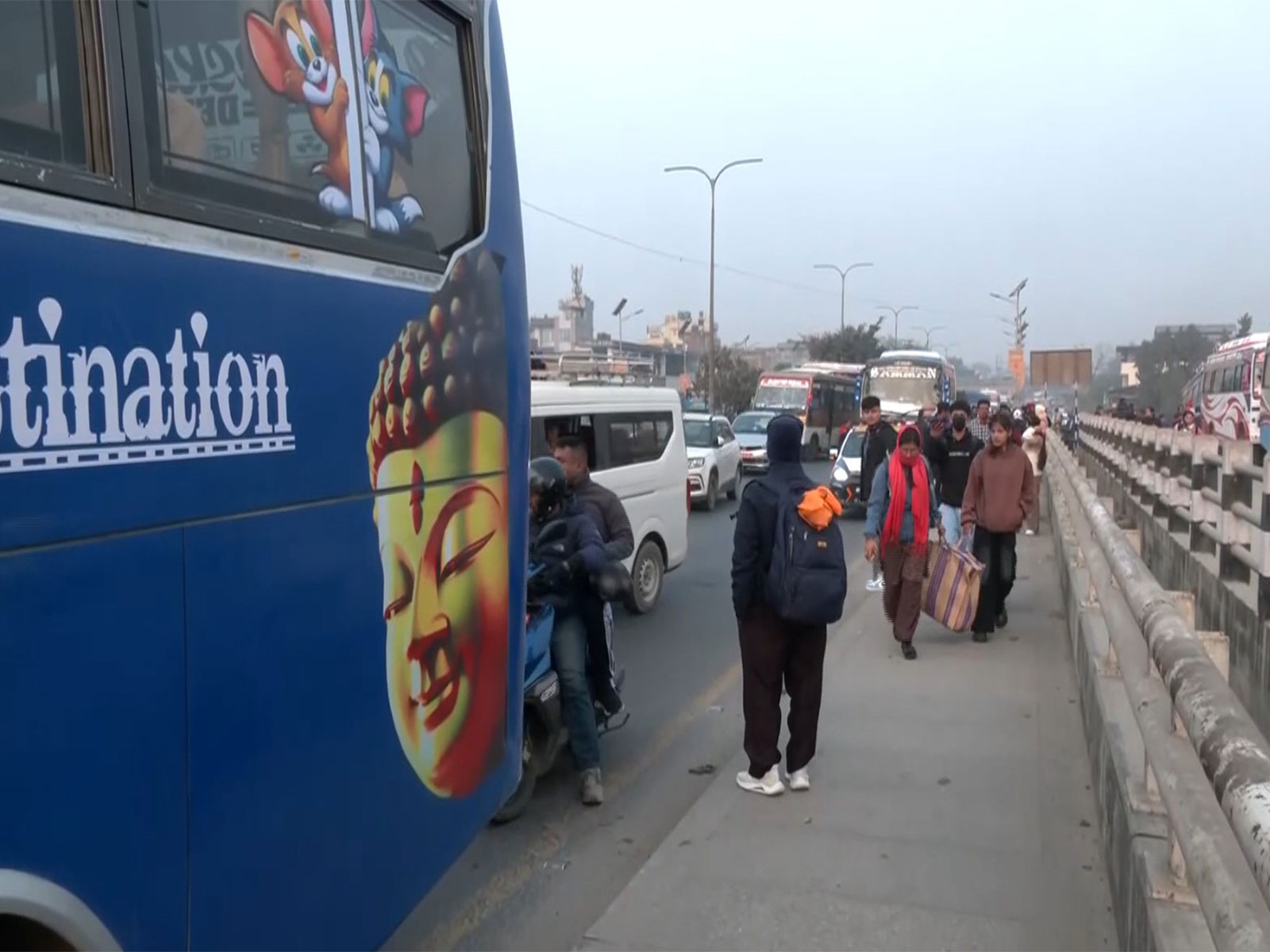 Voters head for home from Kathmandu as poll day draws close (Photo/ANI)