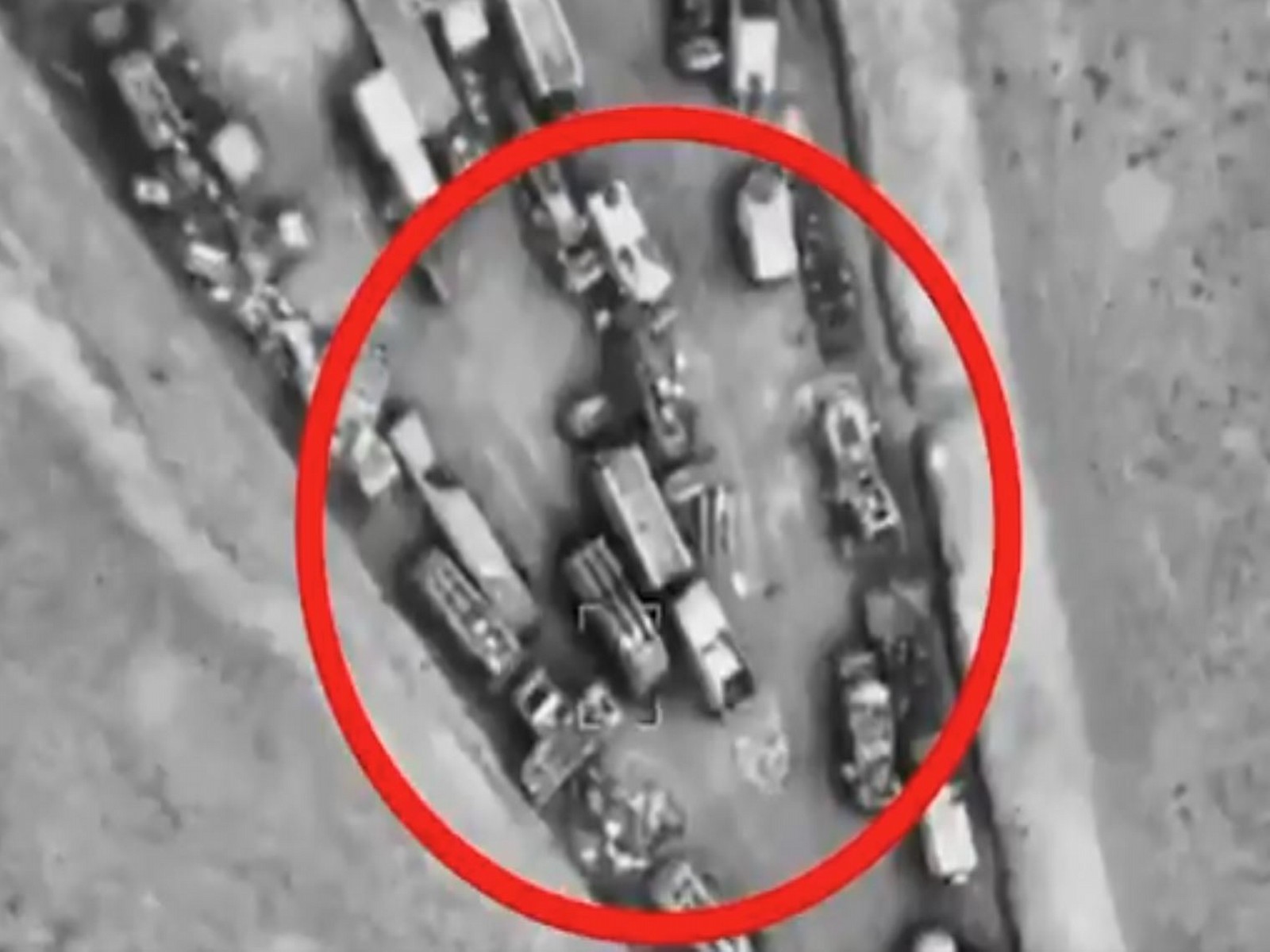 Drone image of a potential Iranian target prior to strike (Photo/@IDF) Drone image of a potential Iranian target prior to strike (Photo/@IDF)