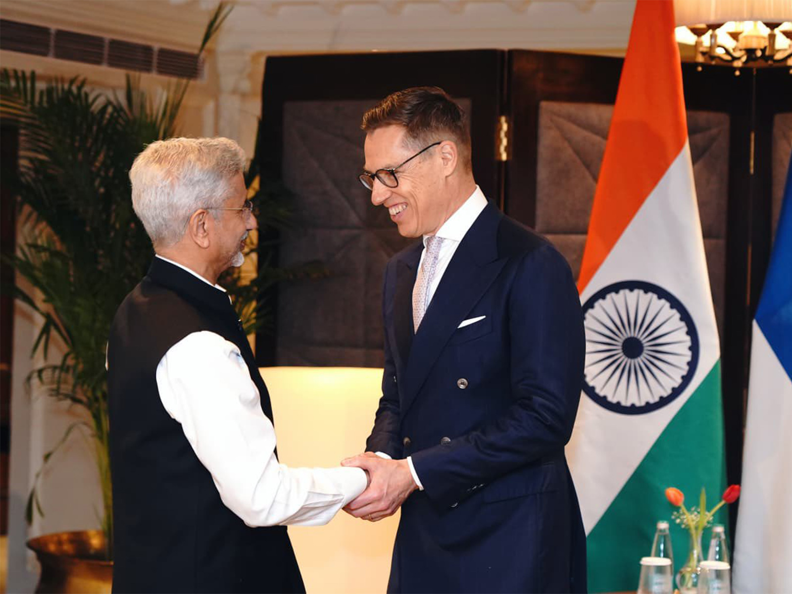 External Affairs Minister S Jaishankar meets Finnish President Alexander Stubb during his State Visit to India in New Delhi. (Photo: X/@DrSJaishankar)
