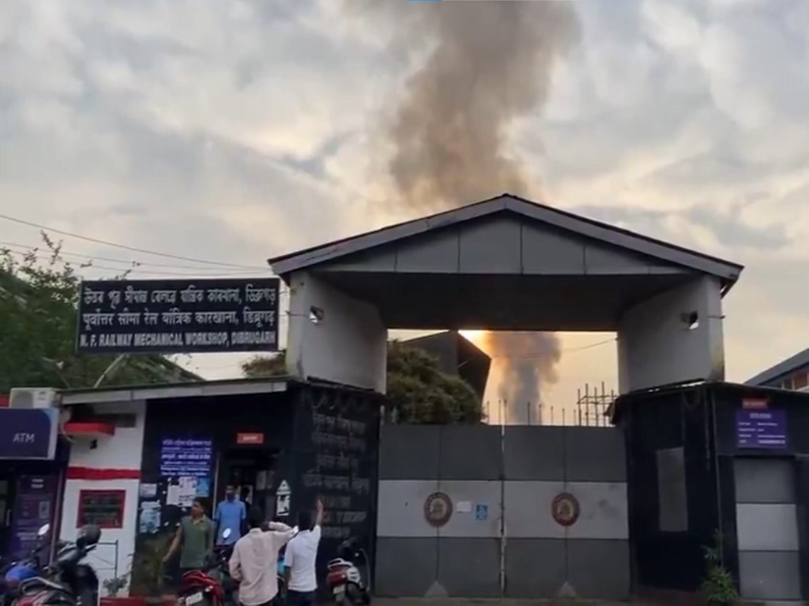 Fire broke out at Northeast Frontier Railway Mechanical Factory in Dibrugarh (Photo/ANI)