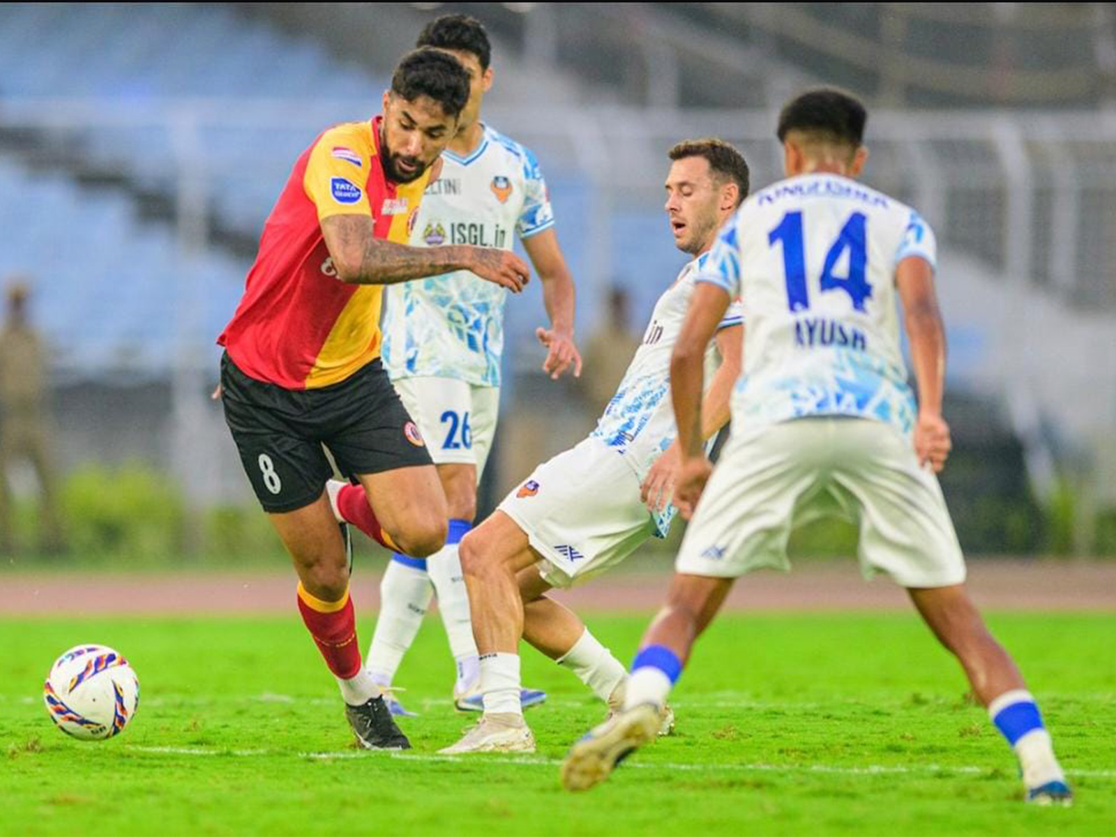 East Bengal and FC Goa in action (Photo: AIFF Media)