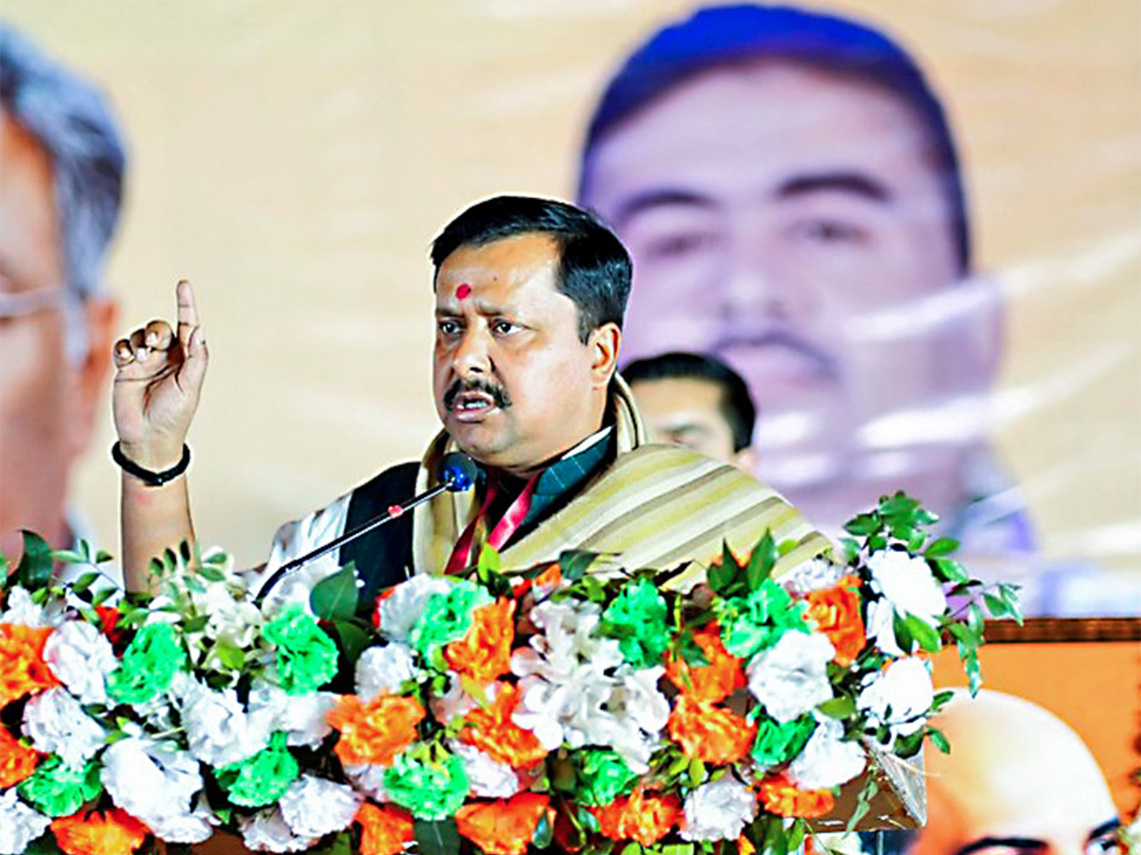 BJP chief Nitin Nabin during party workers conference in Asansol (Photo: ANI)