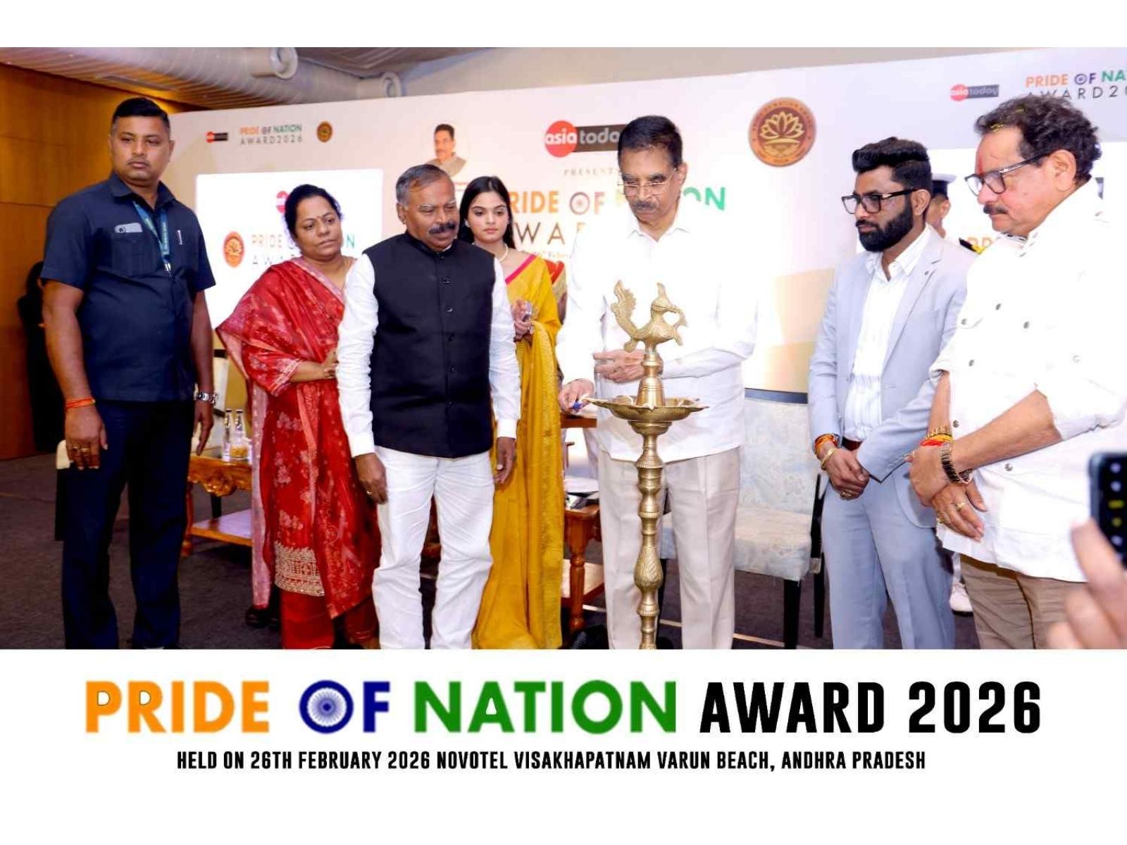 Asia Today Media celebrated excellence at the Pride of Nation Award 2026 on February 26 at Novotel Visakhapatnam, honoring achievers from diverse fields