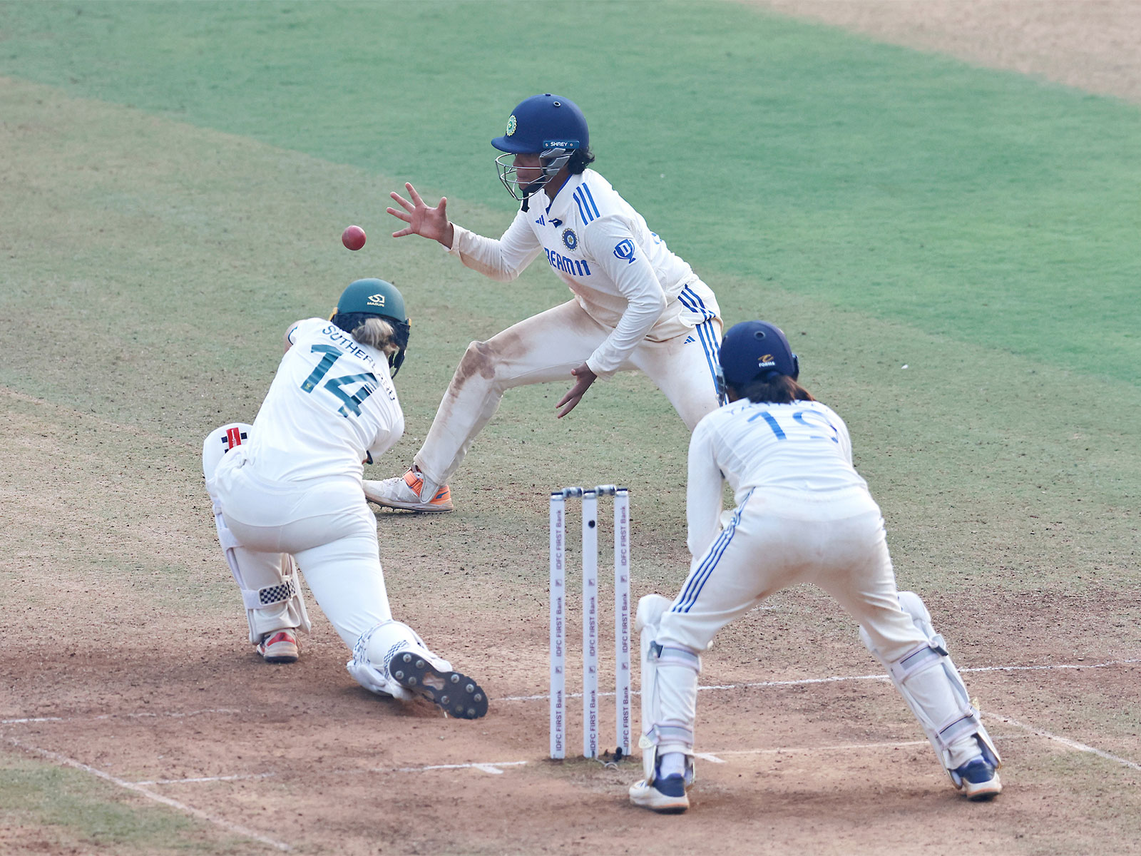 Annabel Sutherland batting against India. (Photo/ANI) 