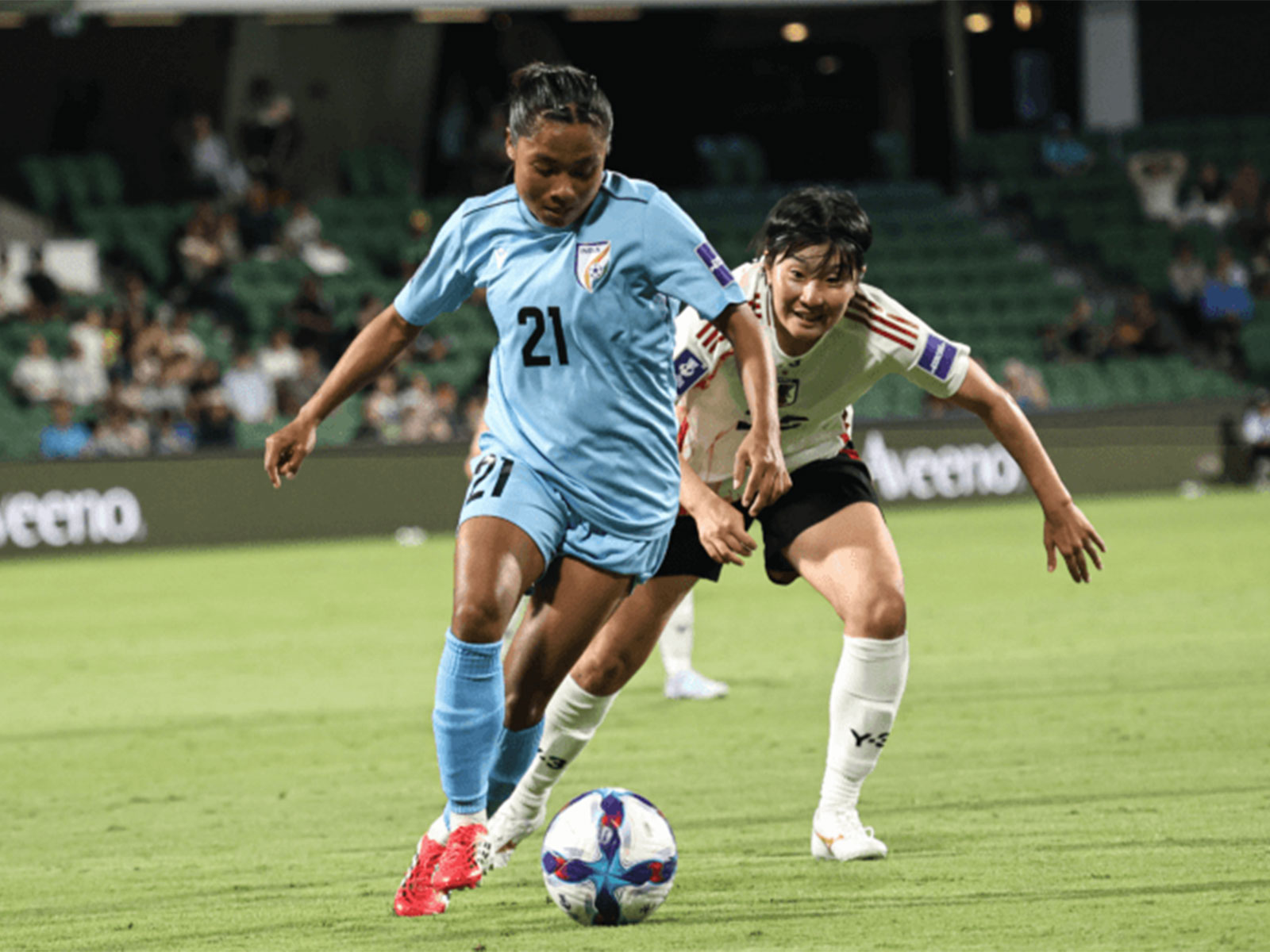 India and Japan players in action (Photo: AIFF Media)