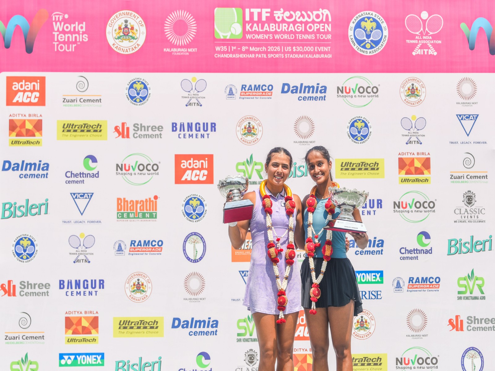 Vaishnavi Adkar (Right) and Ankita Raina (Photo: ITF W35)