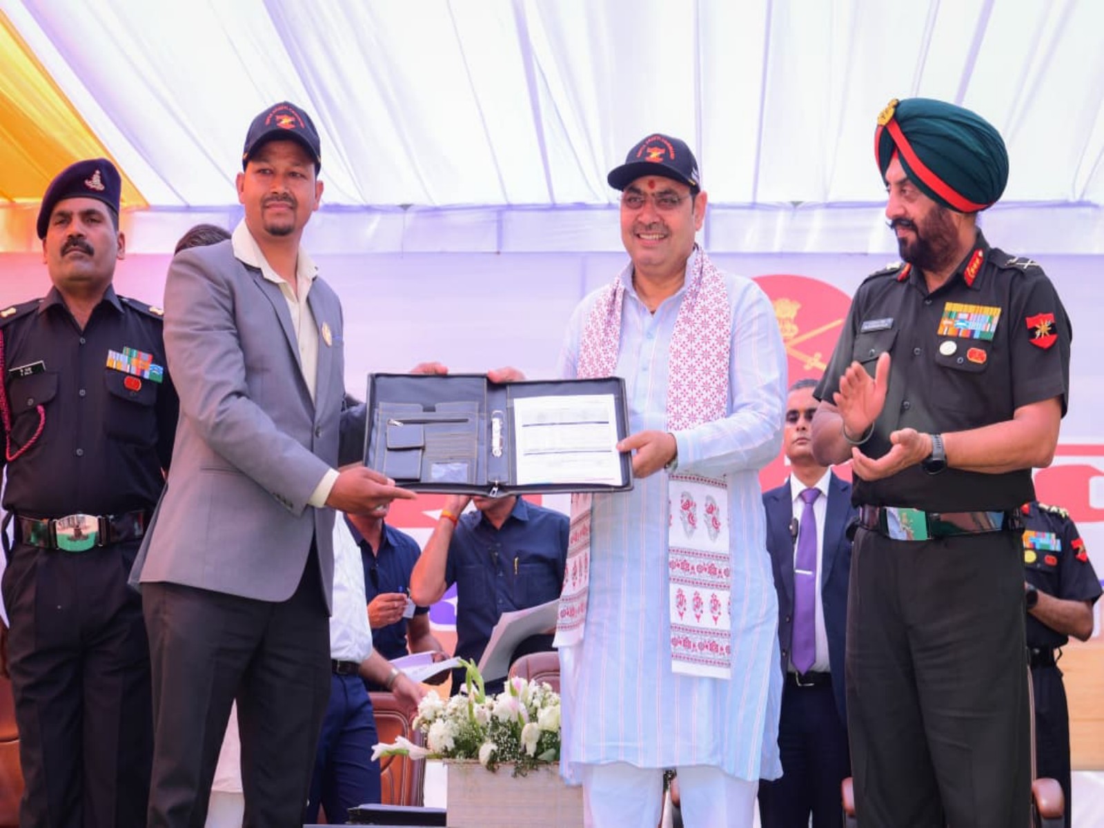 CM Bhajan Lal Sharma participates in Gaurav Senani Ceremony (Photo/ANI)