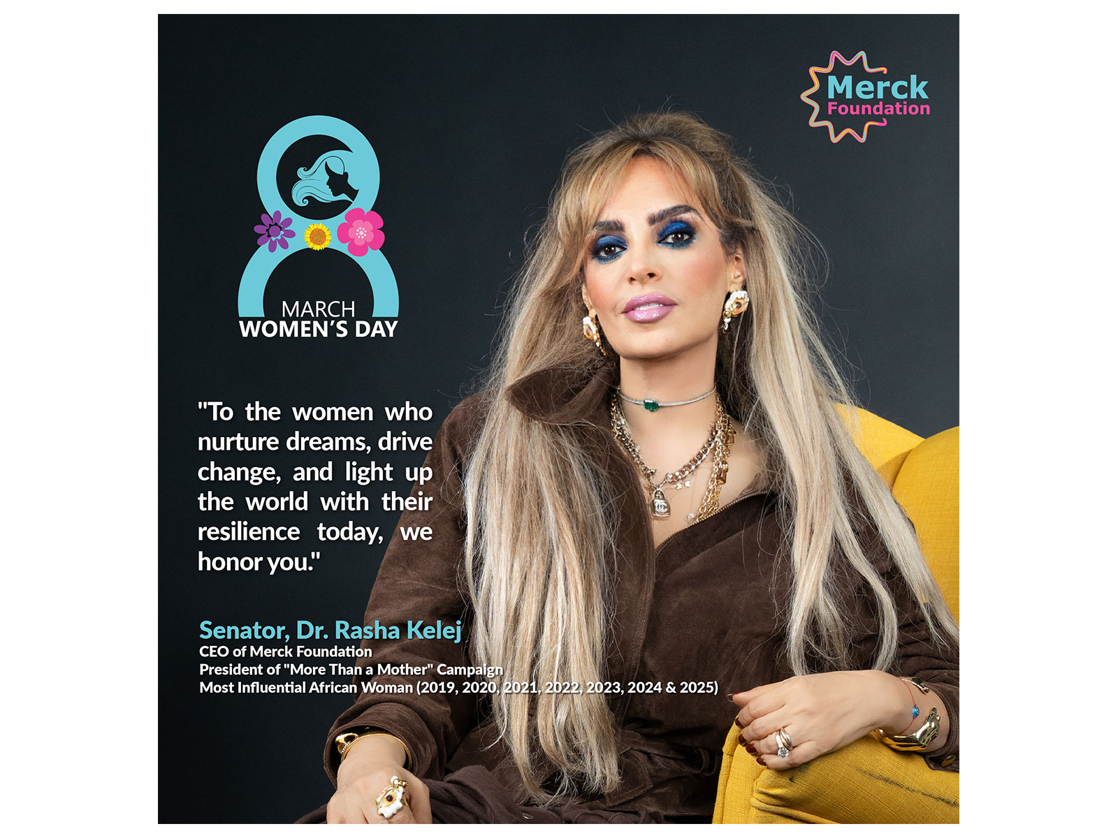 Dr. Rasha Kelej, CEO of Merck Foundation marks International Women's Day 2026 Dr. Rasha Kelej, CEO of Merck Foundation marks International Women's Day 2026